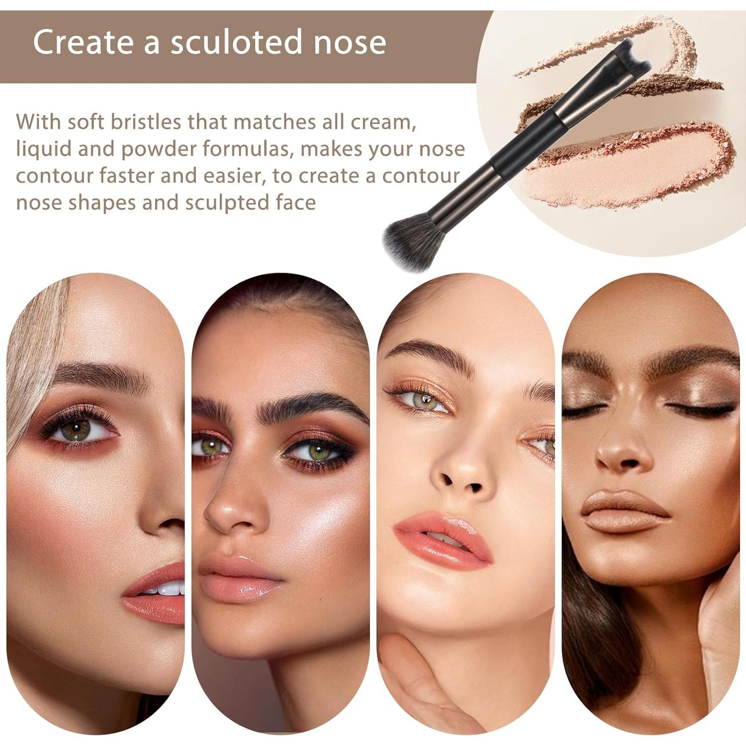 Set de 2 Brochas de Contorno de Nariz HJZHII - Precisión y Suavidad