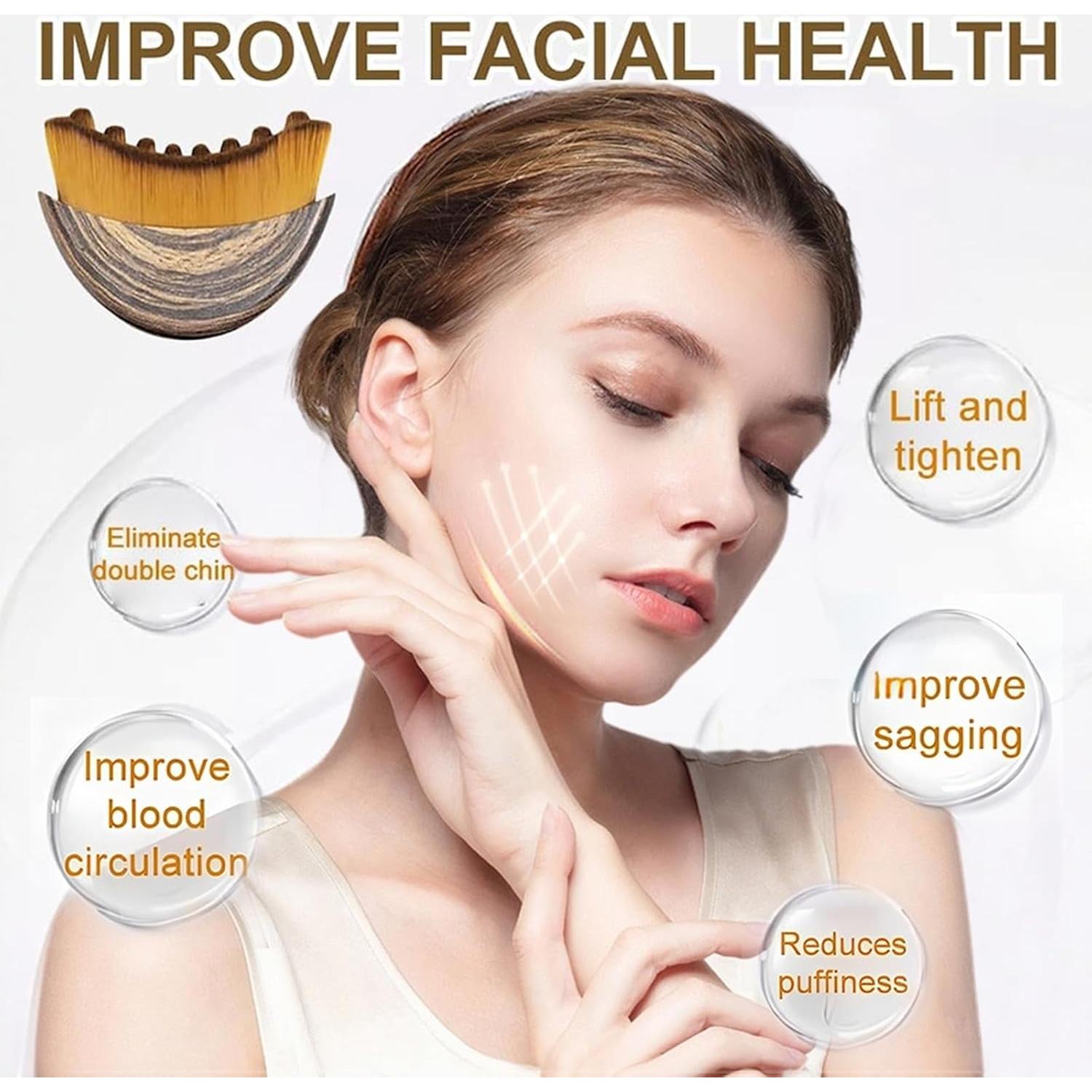 Cepillo Facial de Drenaje Linfático Ergonómico con Cerdas Suaves