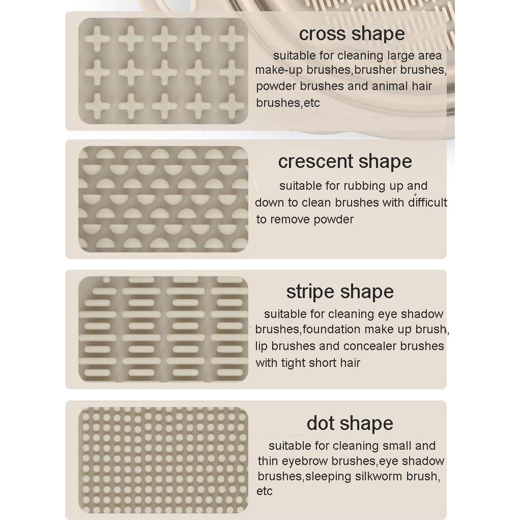 Limpiador de Brochas de Maquillaje Plegable Fanny Sandy Beige