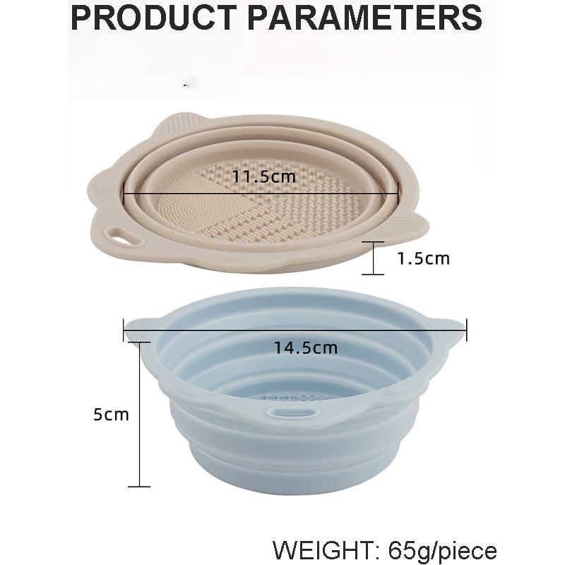 Limpiador de Brochas de Maquillaje Plegable Fanny Sandy Beige