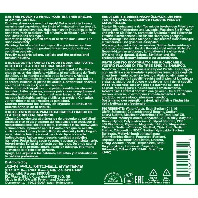 Champú Especial de Árbol de Té Paul Mitchell 500 ml + Recarga 1000 ml