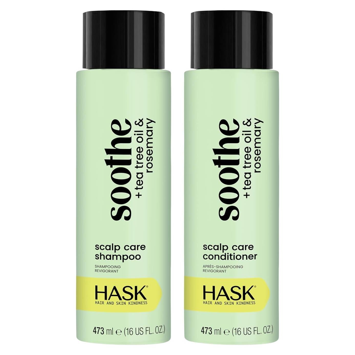 Set Champú y Acondicionador HASK 473ml Aceite de Árbol de Té