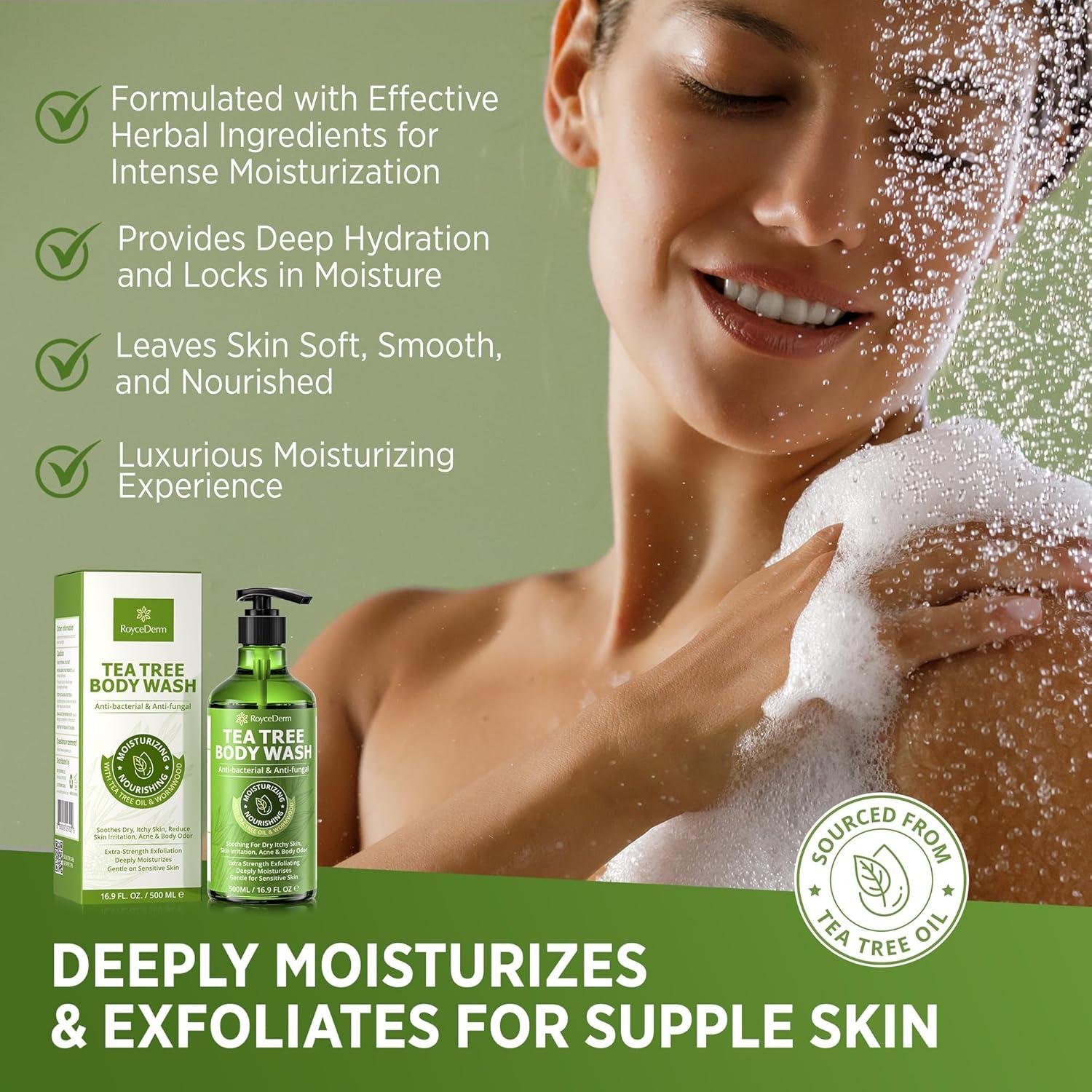 Gel de Baño Antifúngico Roycederm con Aceite de Árbol de Té - 2 Unidades