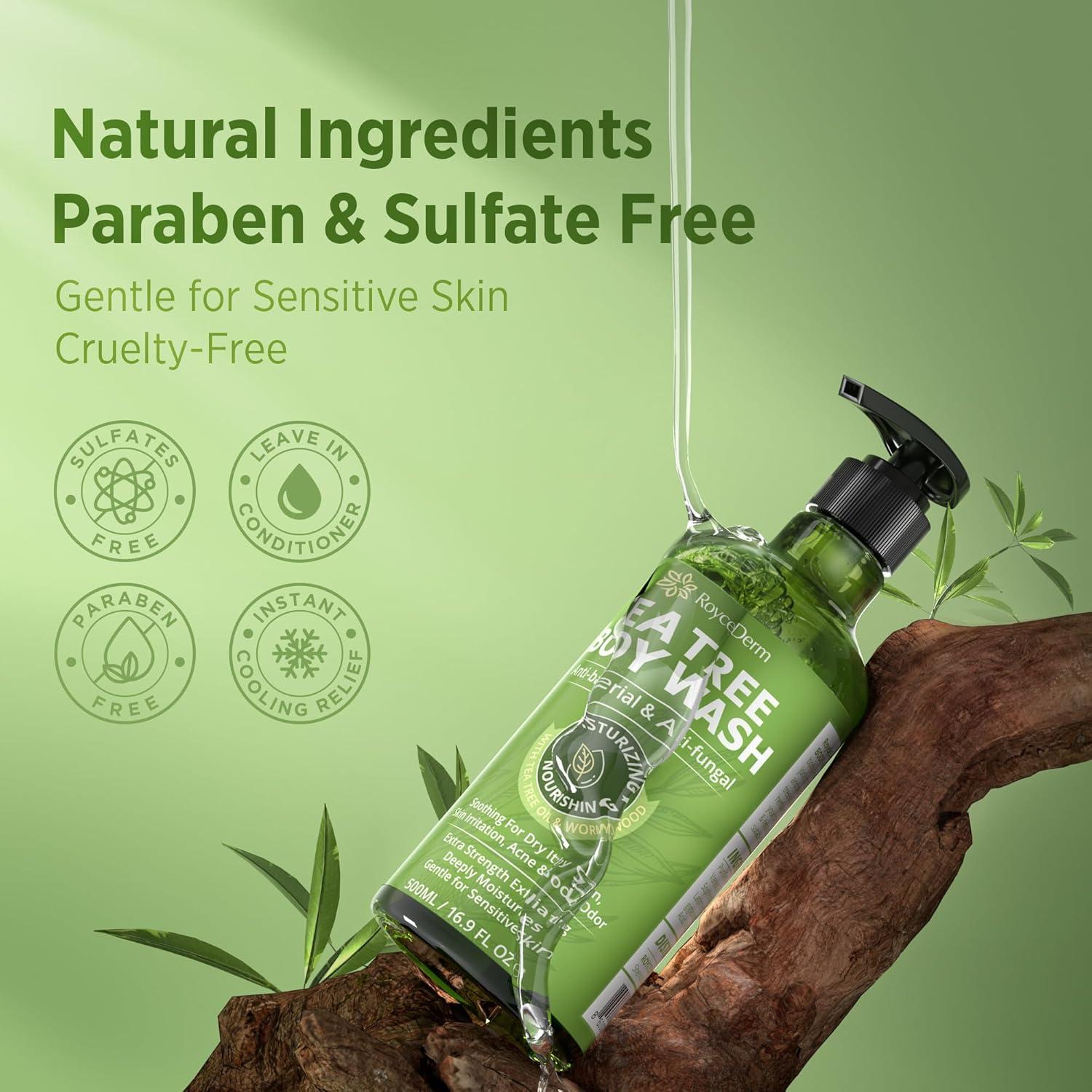 Gel de Baño Antifúngico Roycederm con Aceite de Árbol de Té - 2 Unidades