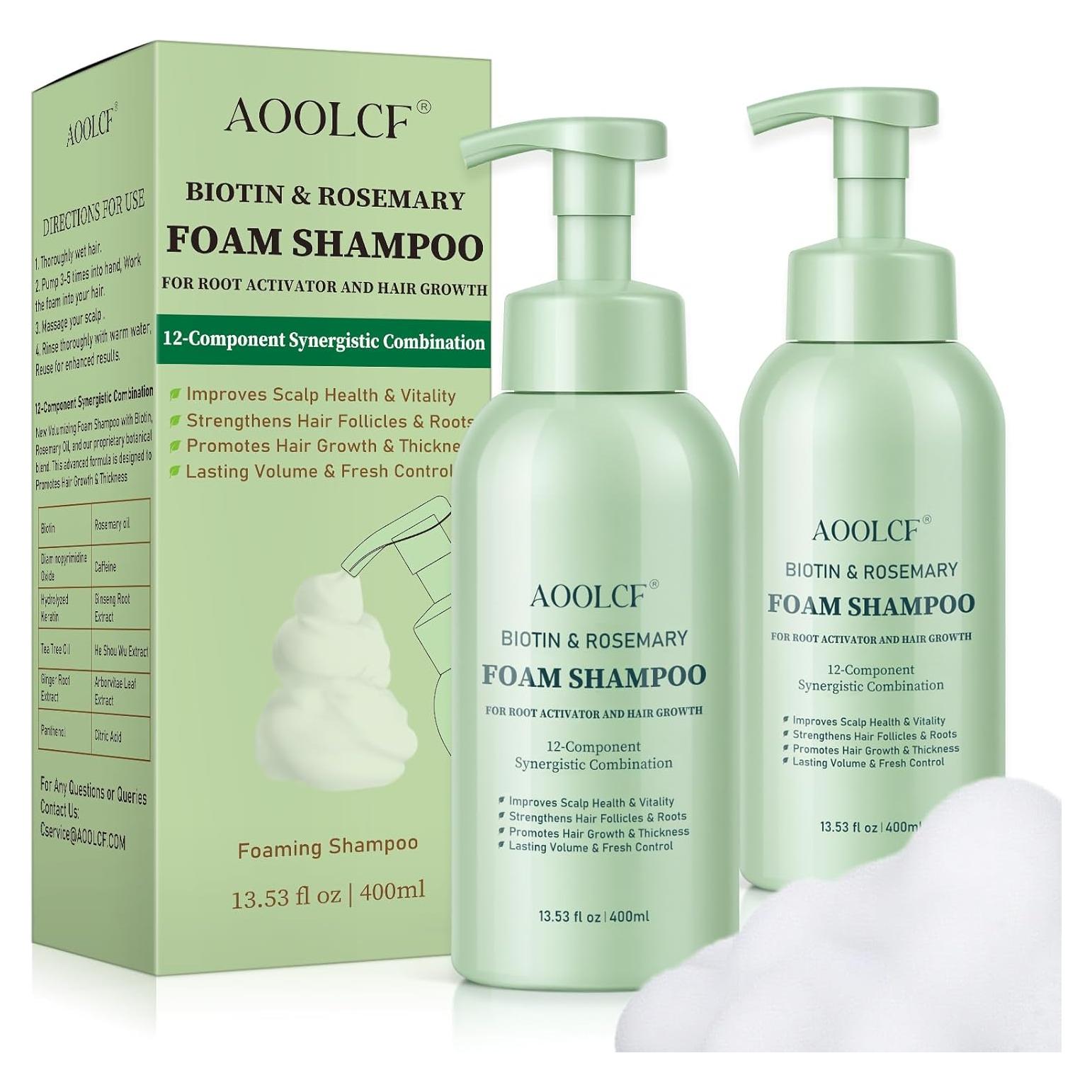 Champú Biotina y Romero AOOLCF 400 ml - Crecimiento Cabello