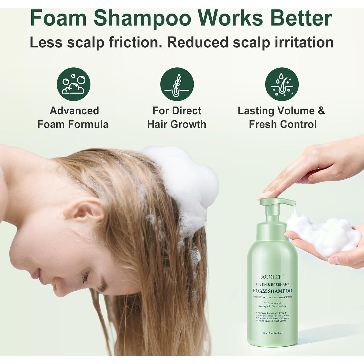 Champú Biotina y Romero AOOLCF 400 ml - Crecimiento Cabello