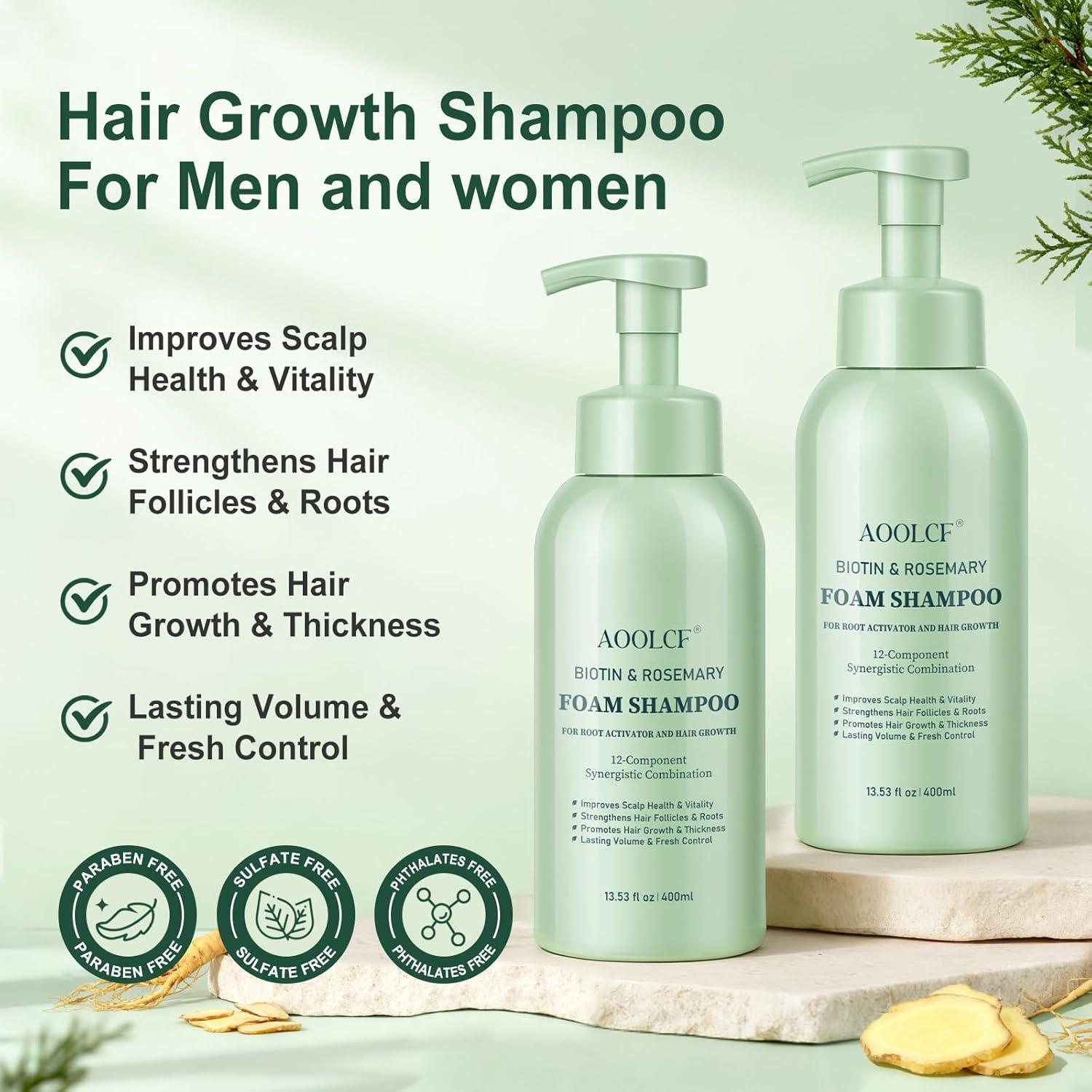 Champú Biotina y Romero AOOLCF 400 ml - Crecimiento Cabello