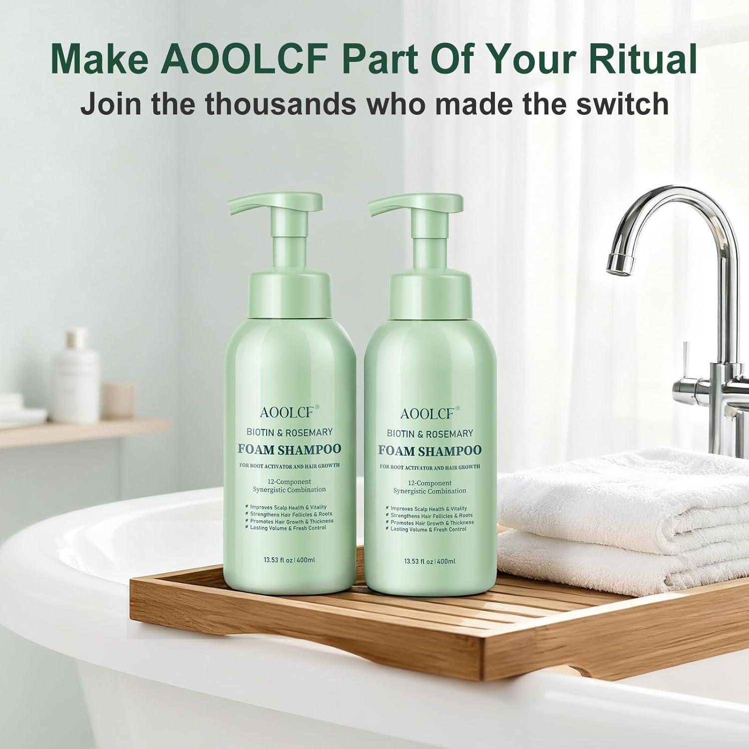 Champú Biotina y Romero AOOLCF 400 ml - Crecimiento Cabello