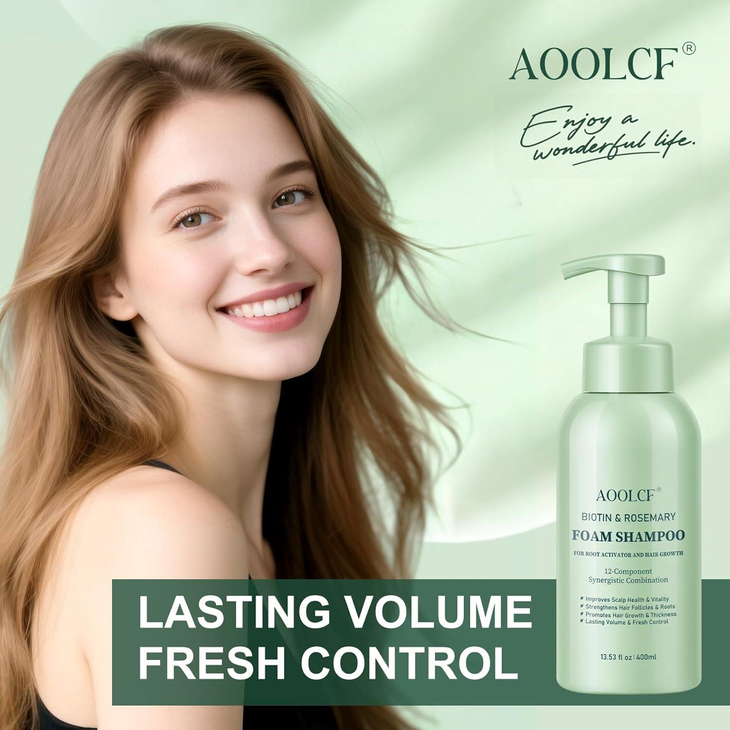 Champú Biotina y Romero AOOLCF 400 ml - Crecimiento Cabello