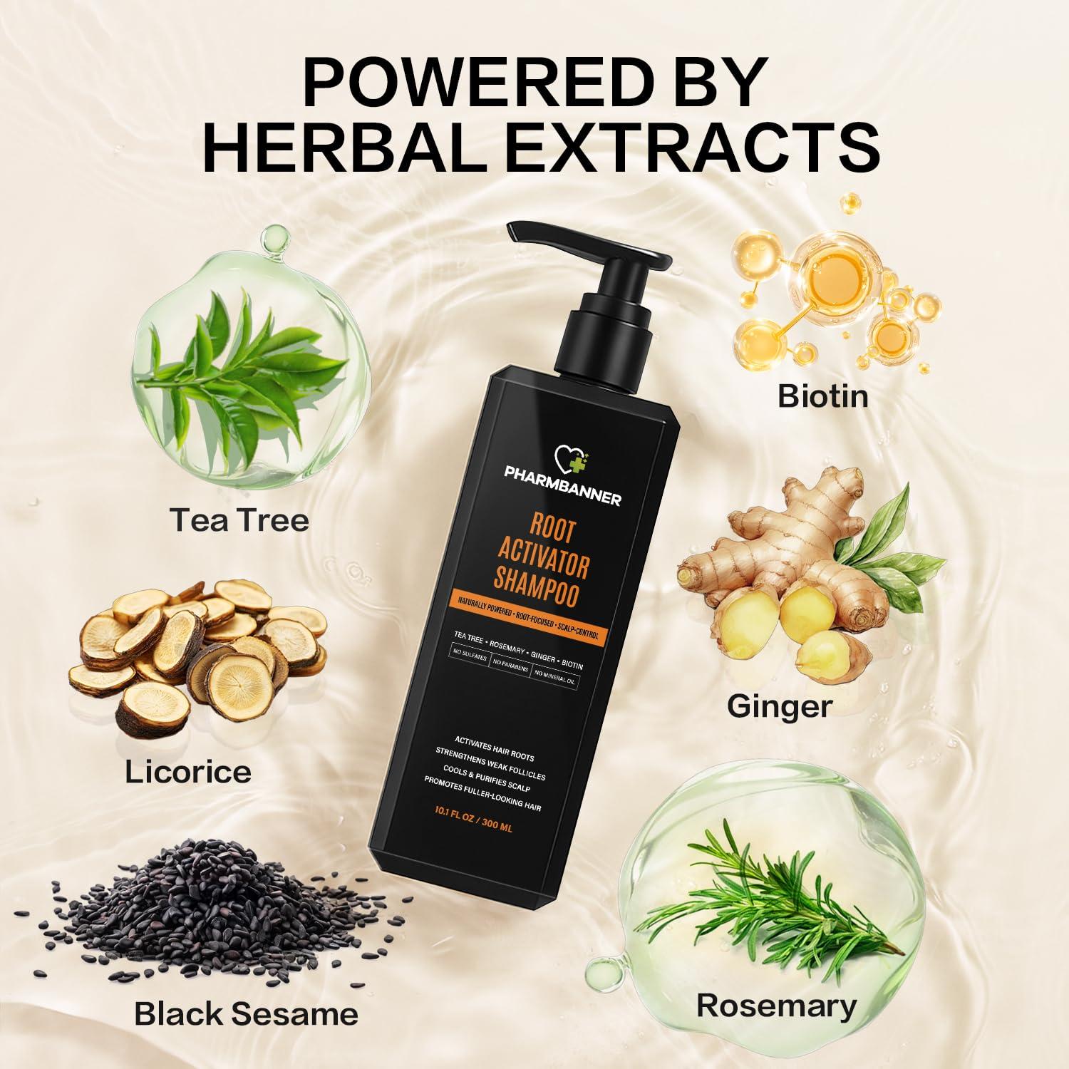 Champú Activador de Raíces PHARMBANNER 300 ml - Crecimiento Capilar