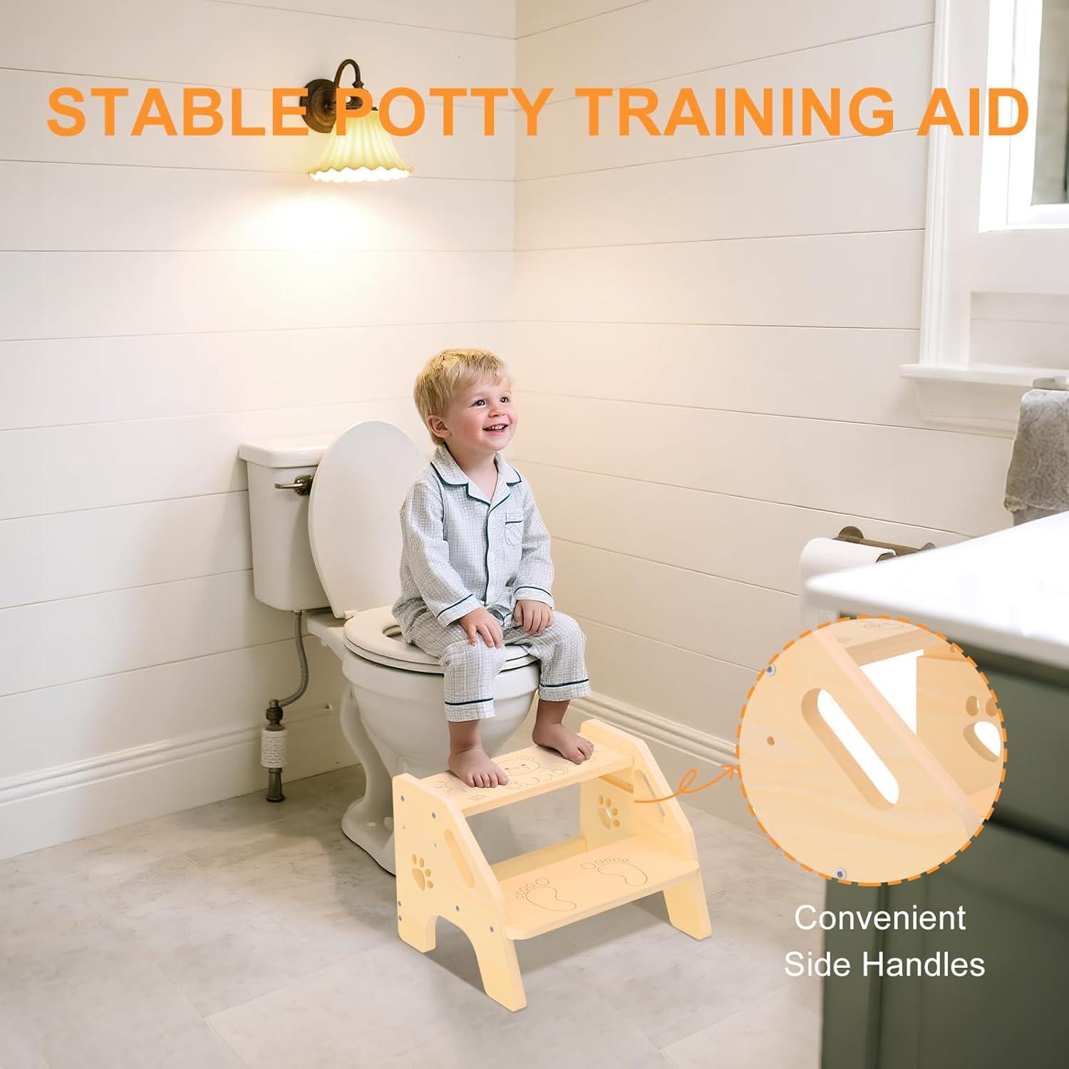 Taburete de Madera NMEO 2 Pasos Ajustable Antideslizante 136kg