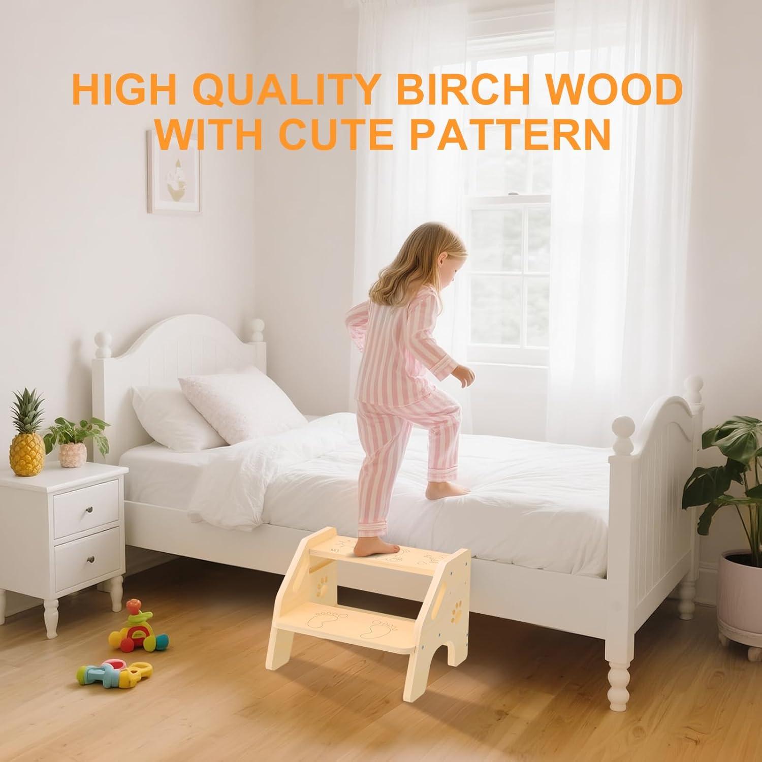 Taburete de Madera NMEO 2 Pasos Ajustable Antideslizante 136kg