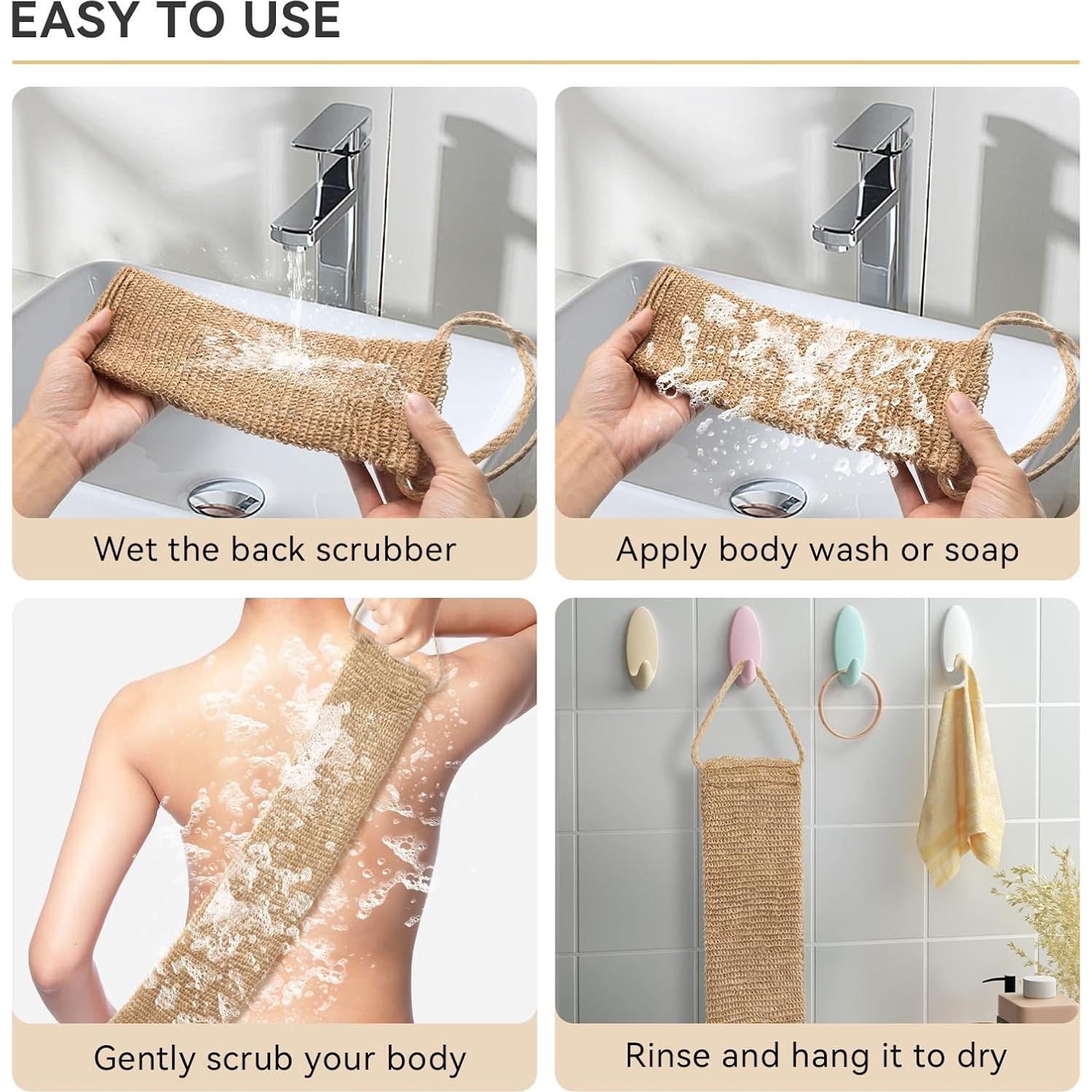 Esfregador de Espalda Exfoliante CINDALOG Doble Cara 147 cm