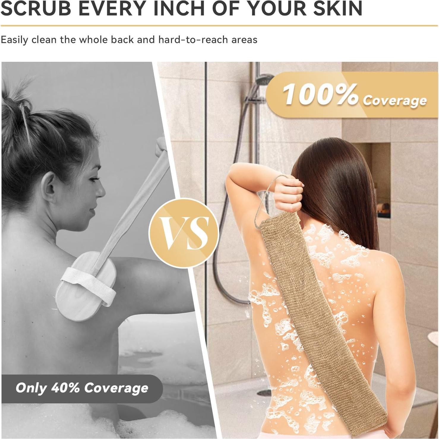 Esfregador de Espalda Exfoliante CINDALOG Doble Cara 147 cm