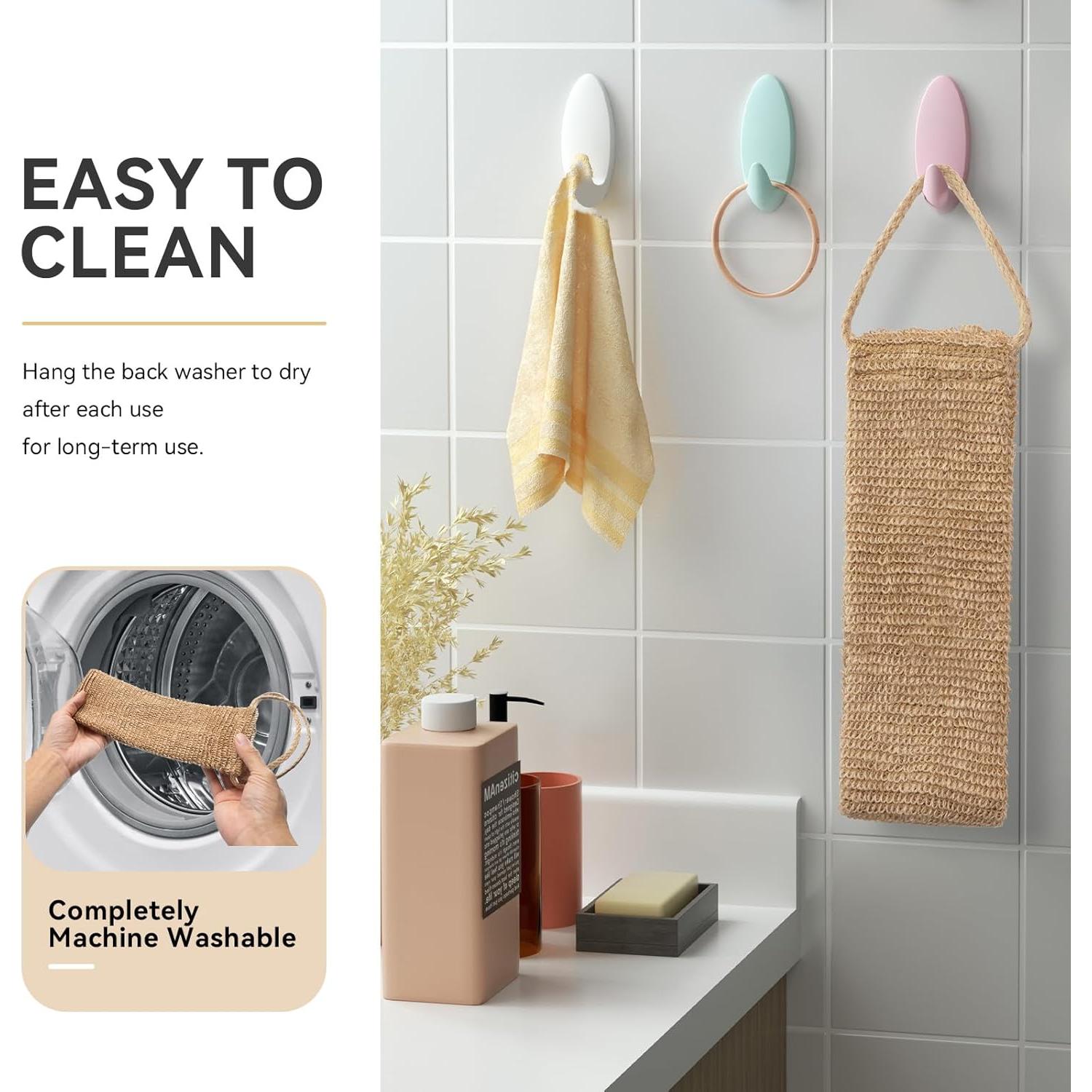 Esfregador de Espalda Exfoliante CINDALOG Doble Cara 147 cm