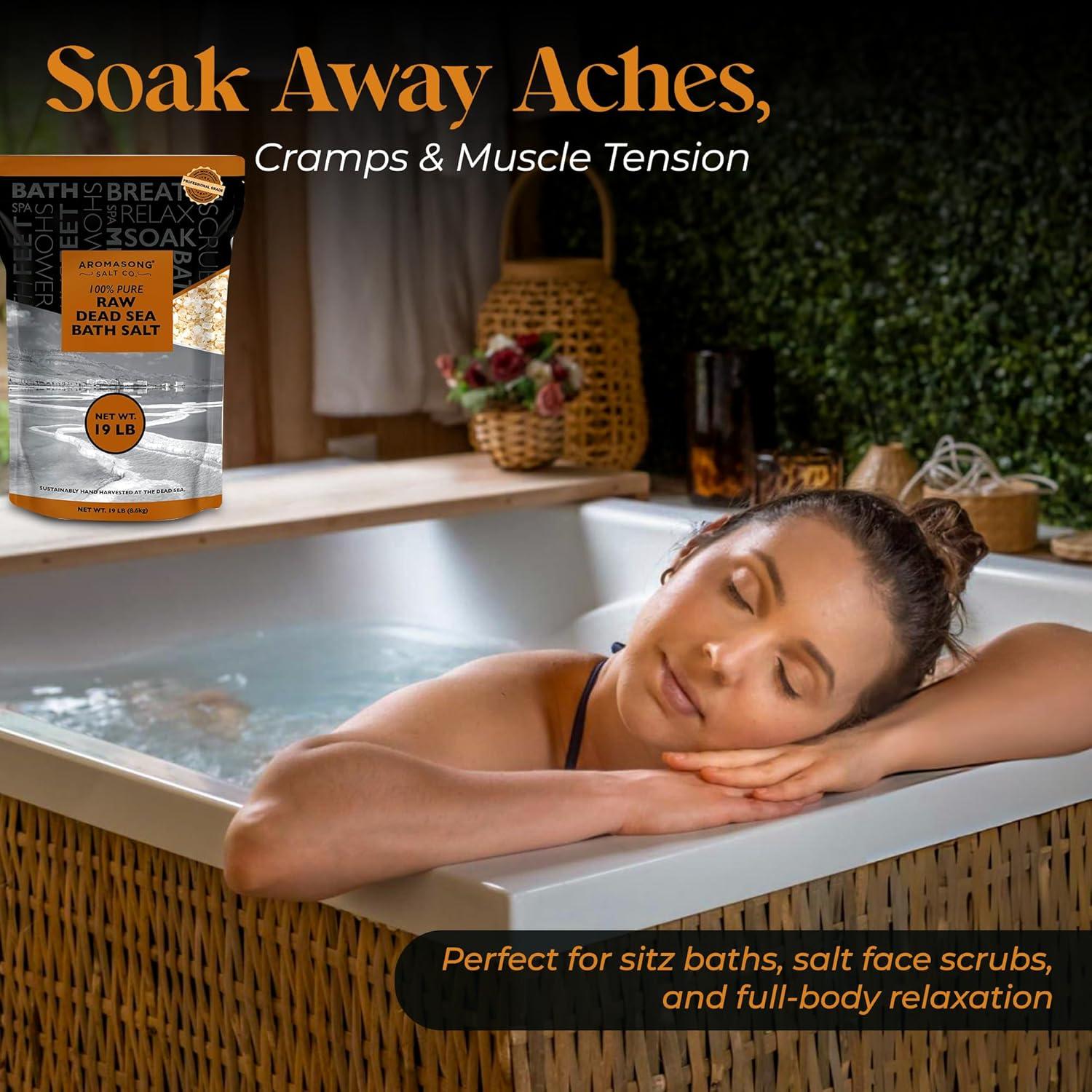 Sal de Baño del Mar Muerto Aromasong 8.62 kg Pura y Natural