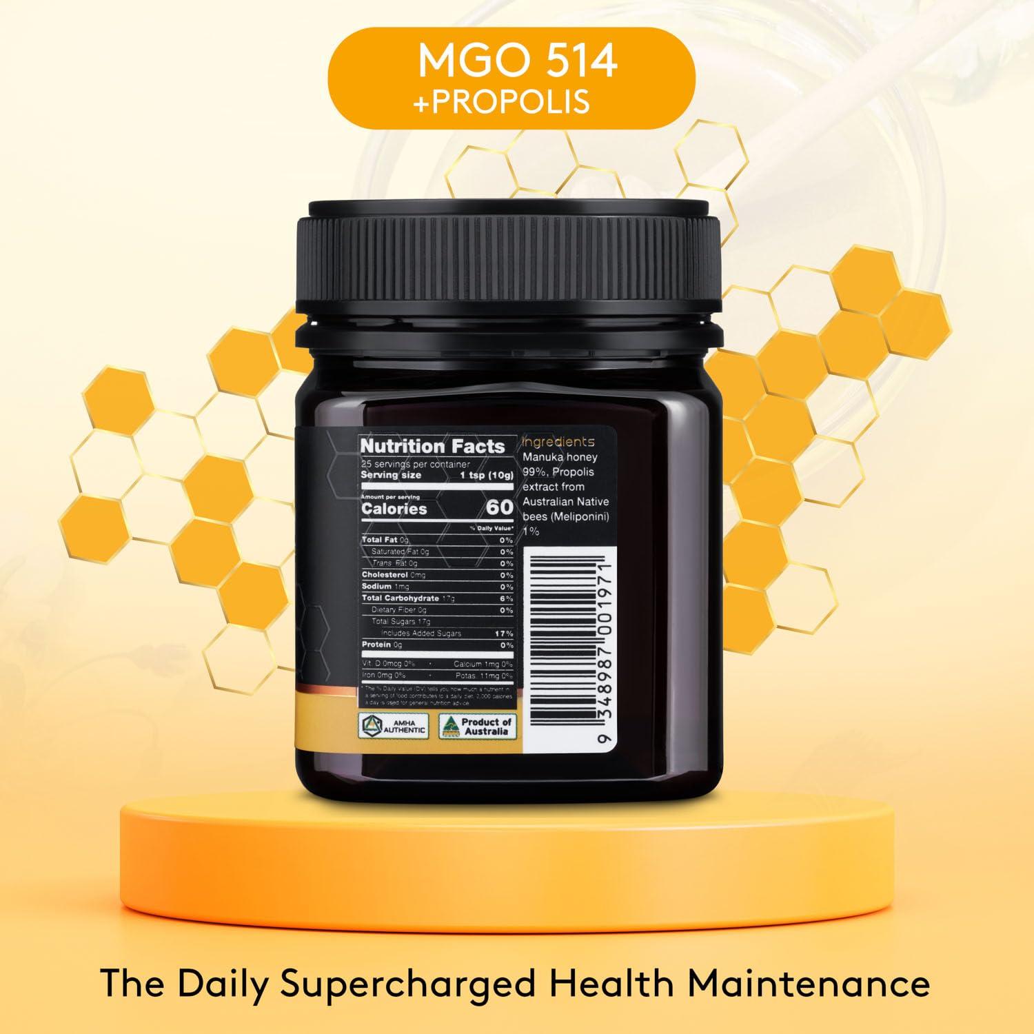 Miel Cruda Manuka Nature's Gold MGO 514+ con Propolis 250g