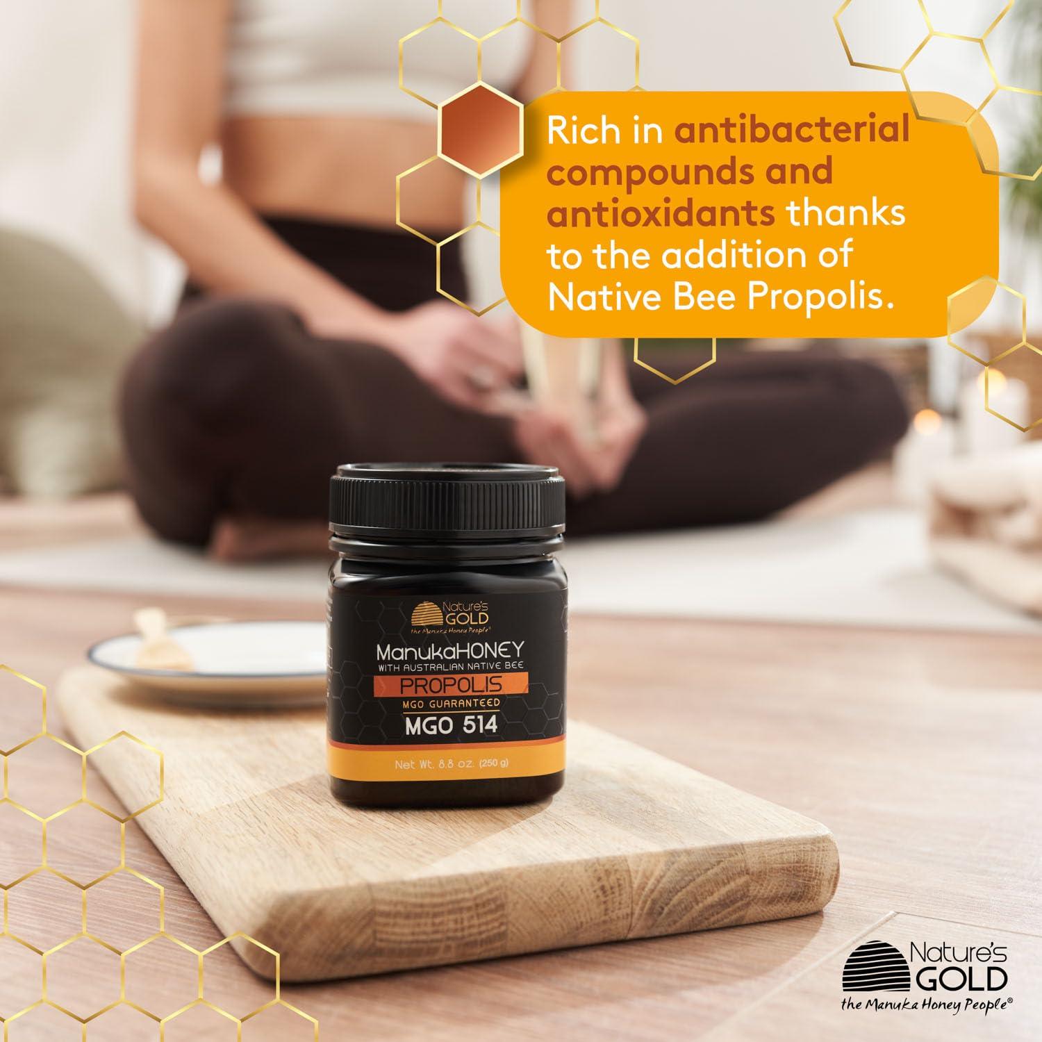 Miel Cruda Manuka Nature's Gold MGO 514+ con Propolis 250g