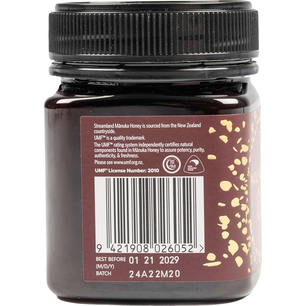 Miel de Manuka Pura Streamland 248g UMF 20+ MGO 826+ Natural