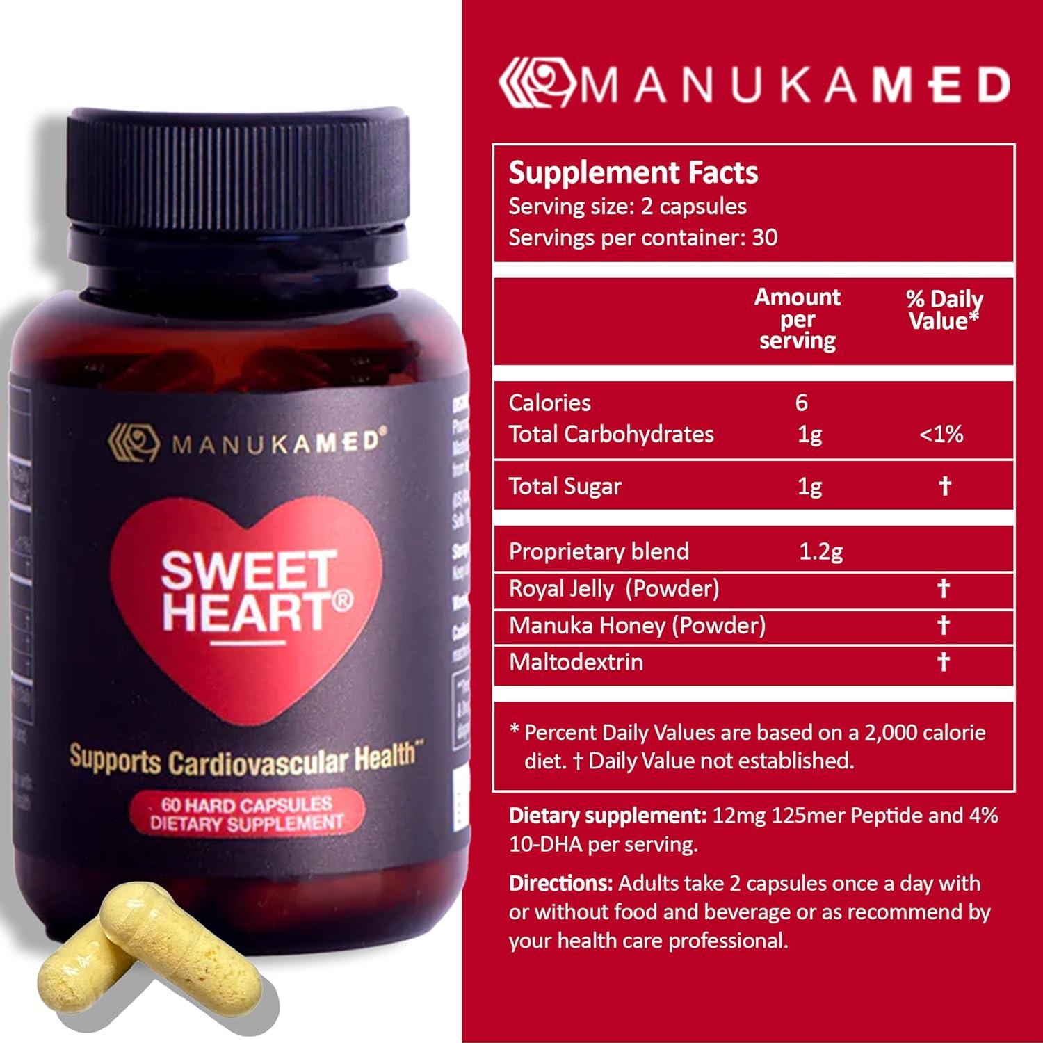 Suplemento Natural Sweetheart de Soporte de Colesterol - 60 Cápsulas