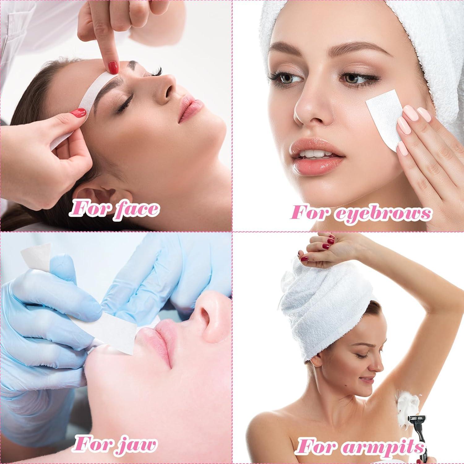 Tiras de Cera No Tejidas Tudomro 2000 Pcs 7x20 cm Blancas