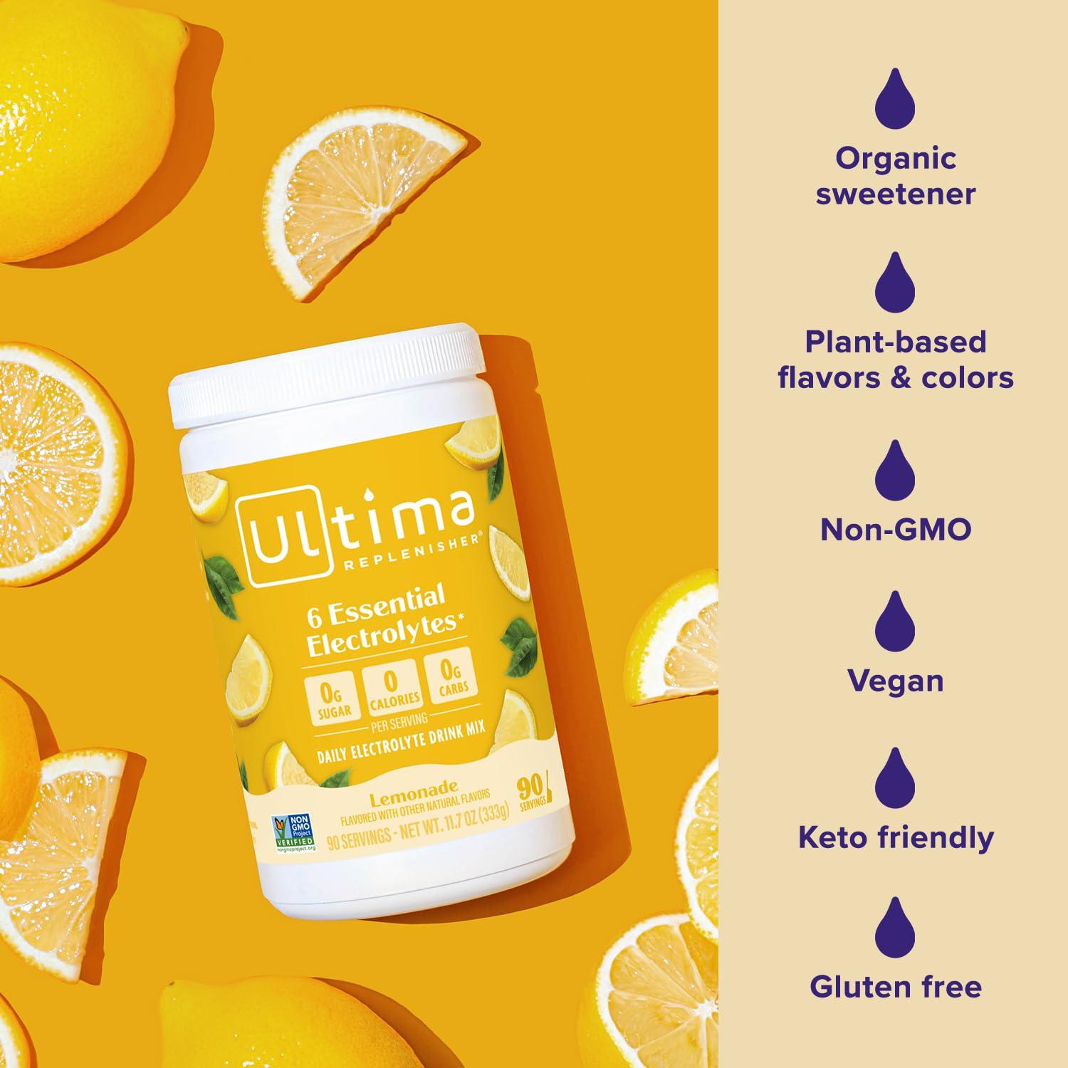 Mezcla de bebida en polvo Ultima Replenisher Limón 90 porciones