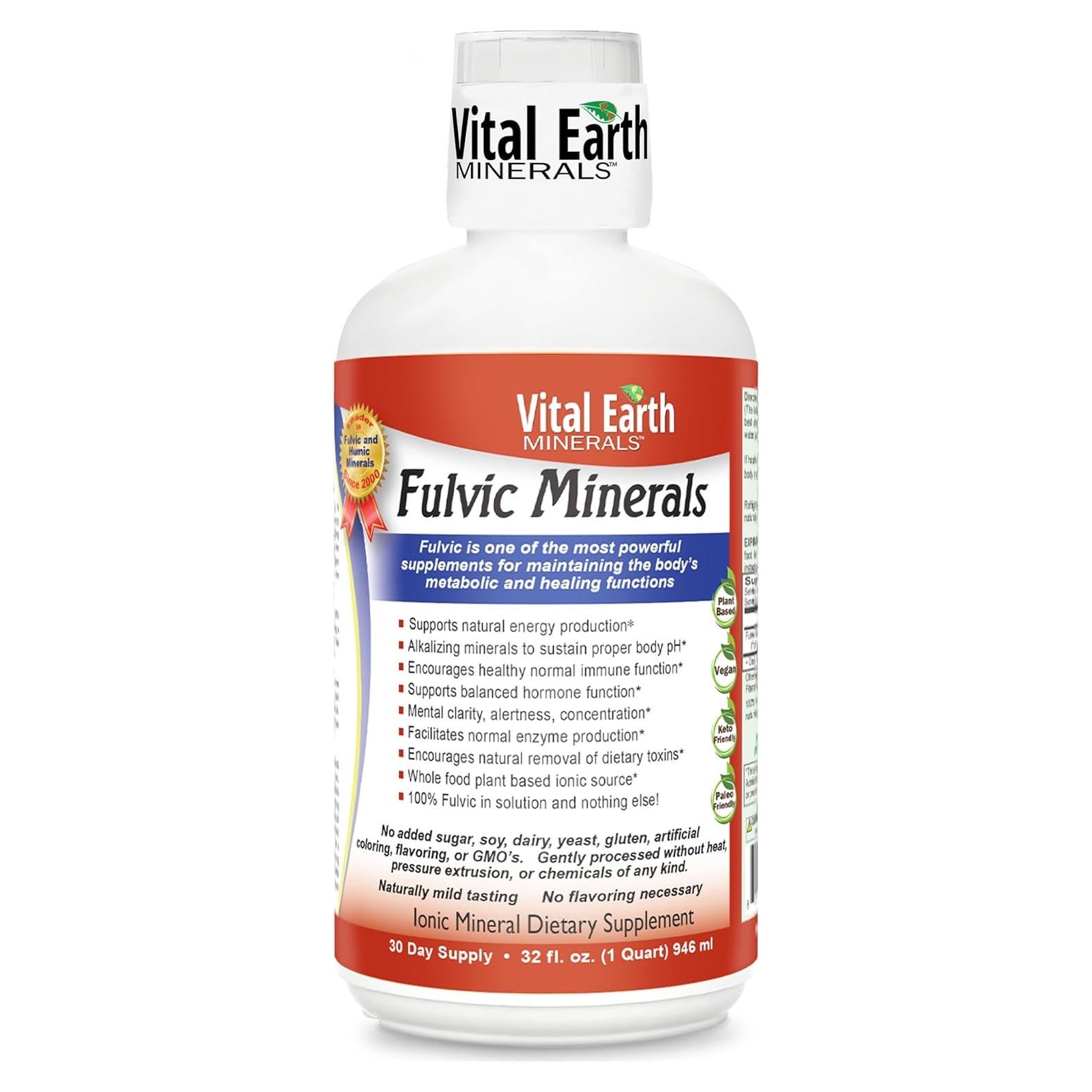 Minerales Fulvicos Vital Earth 946 ml - Suplemento Energético