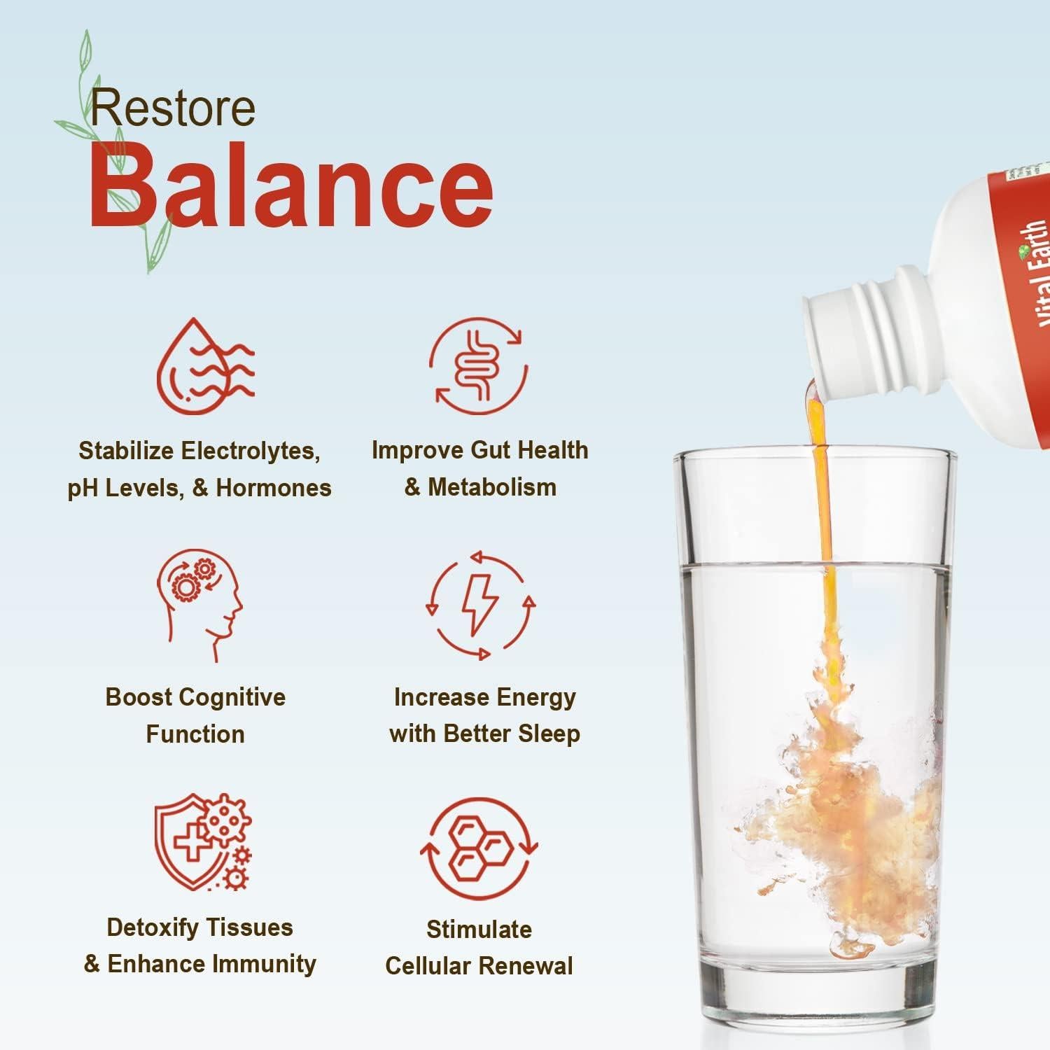 Minerales Fulvicos Vital Earth 946 ml - Suplemento Energético