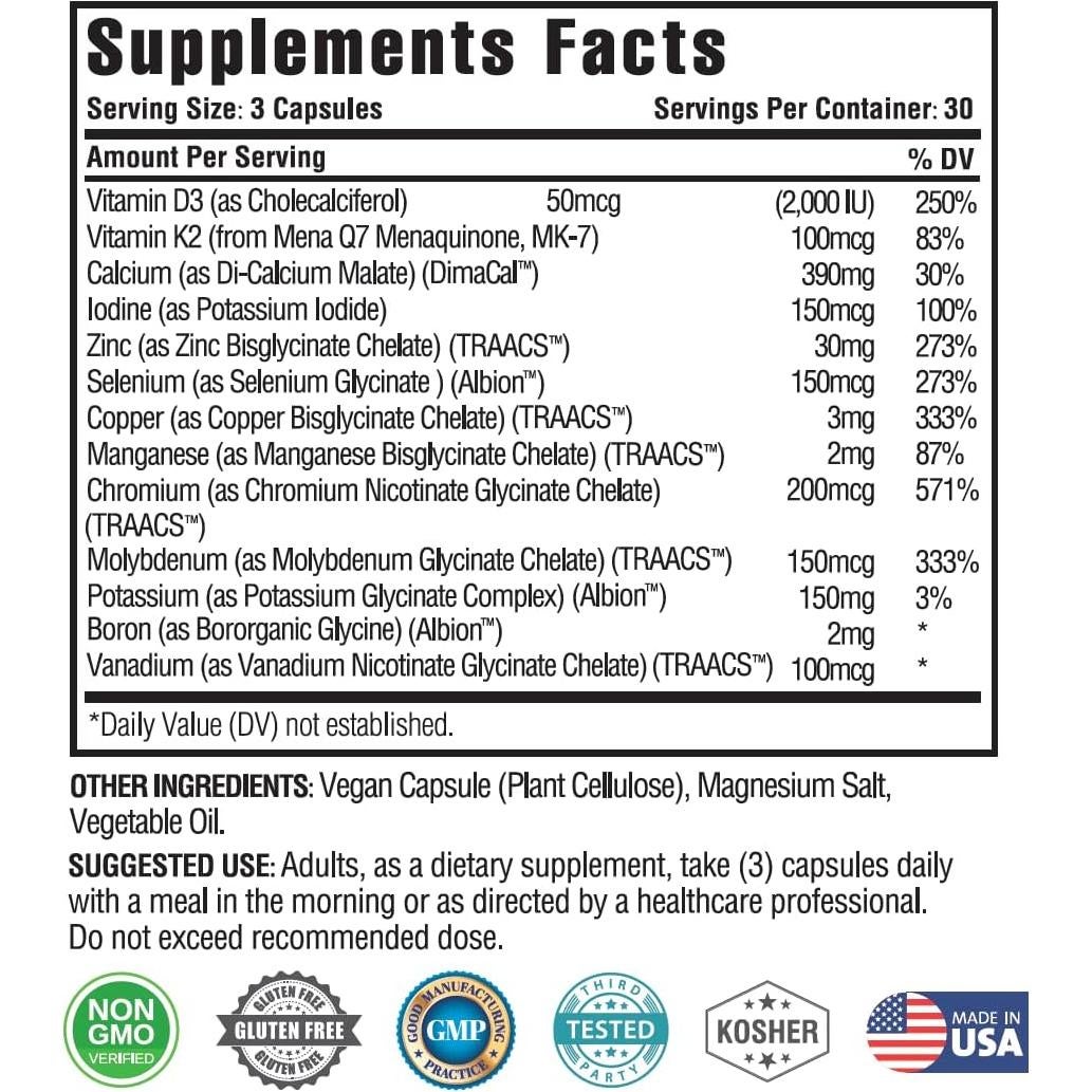 Kappa Nutrition Complejo Mineral 13 en 1 - 90 Cápsulas