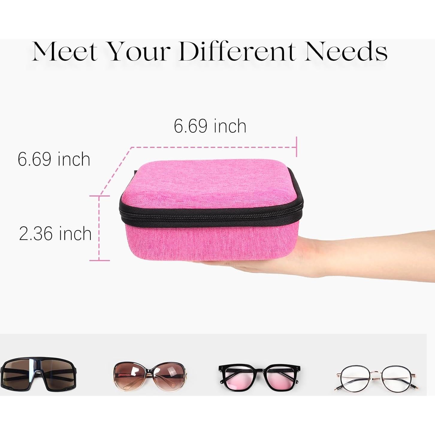 Estuche Organizador de Gafas de Sol Likbry Rosa 4 Ranuras