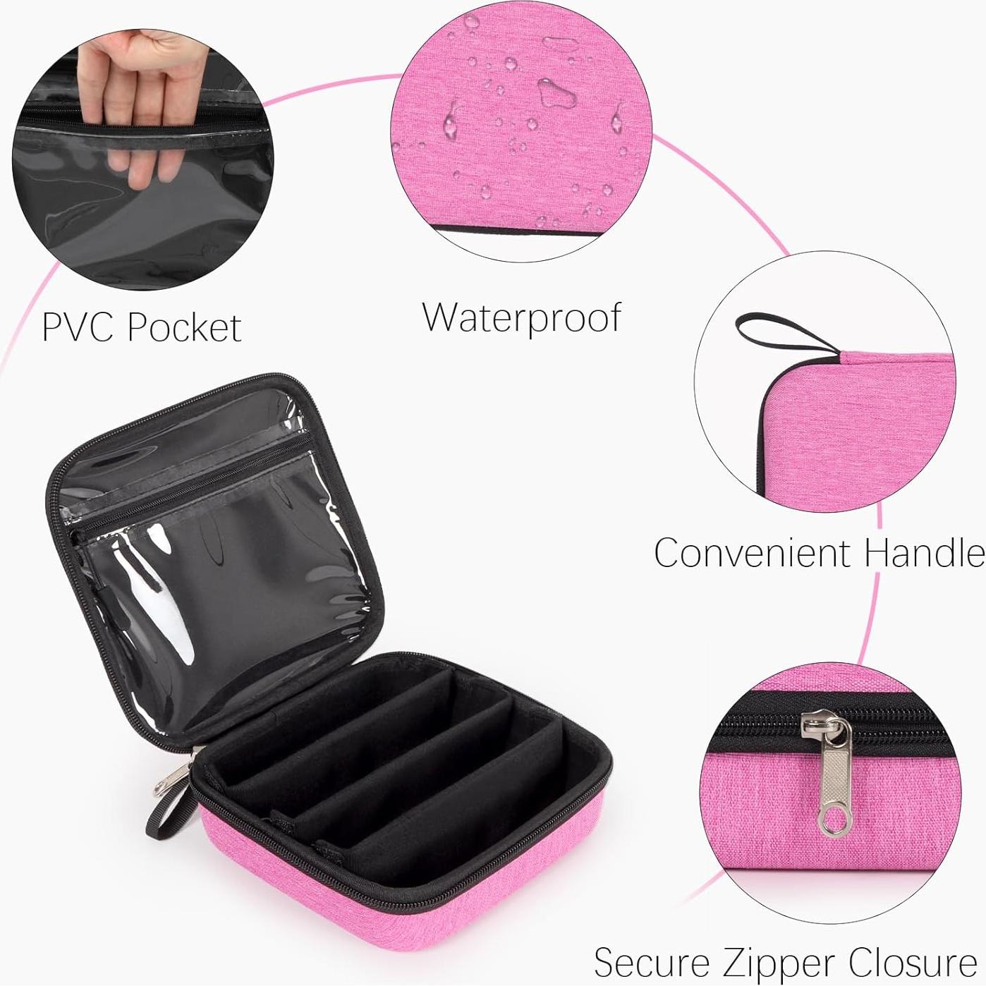 Estuche Organizador de Gafas de Sol Likbry Rosa 4 Ranuras