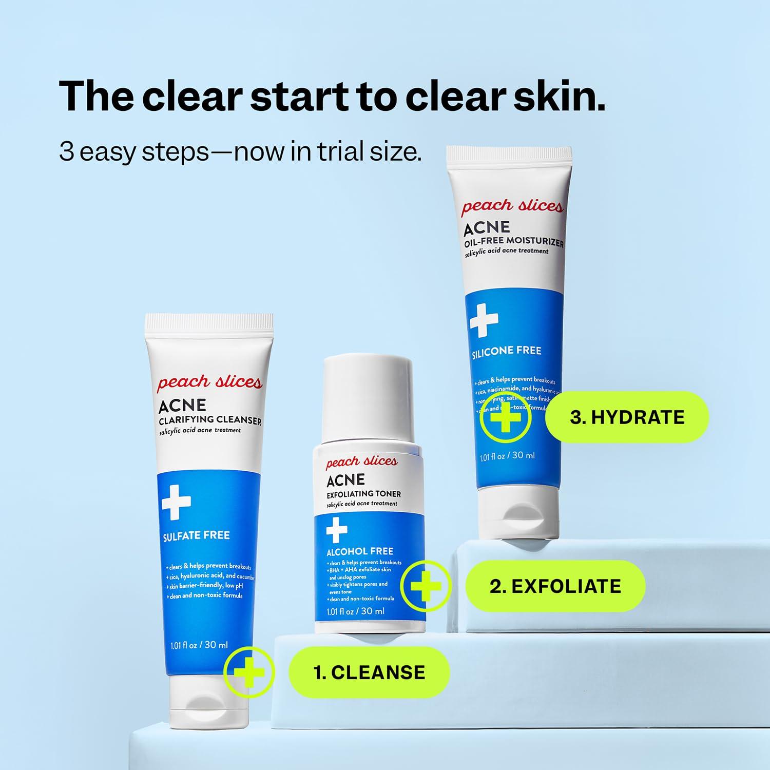 Kit de Cuidado de Piel Peach & Lily - Acné 3 Pasos - Vegano