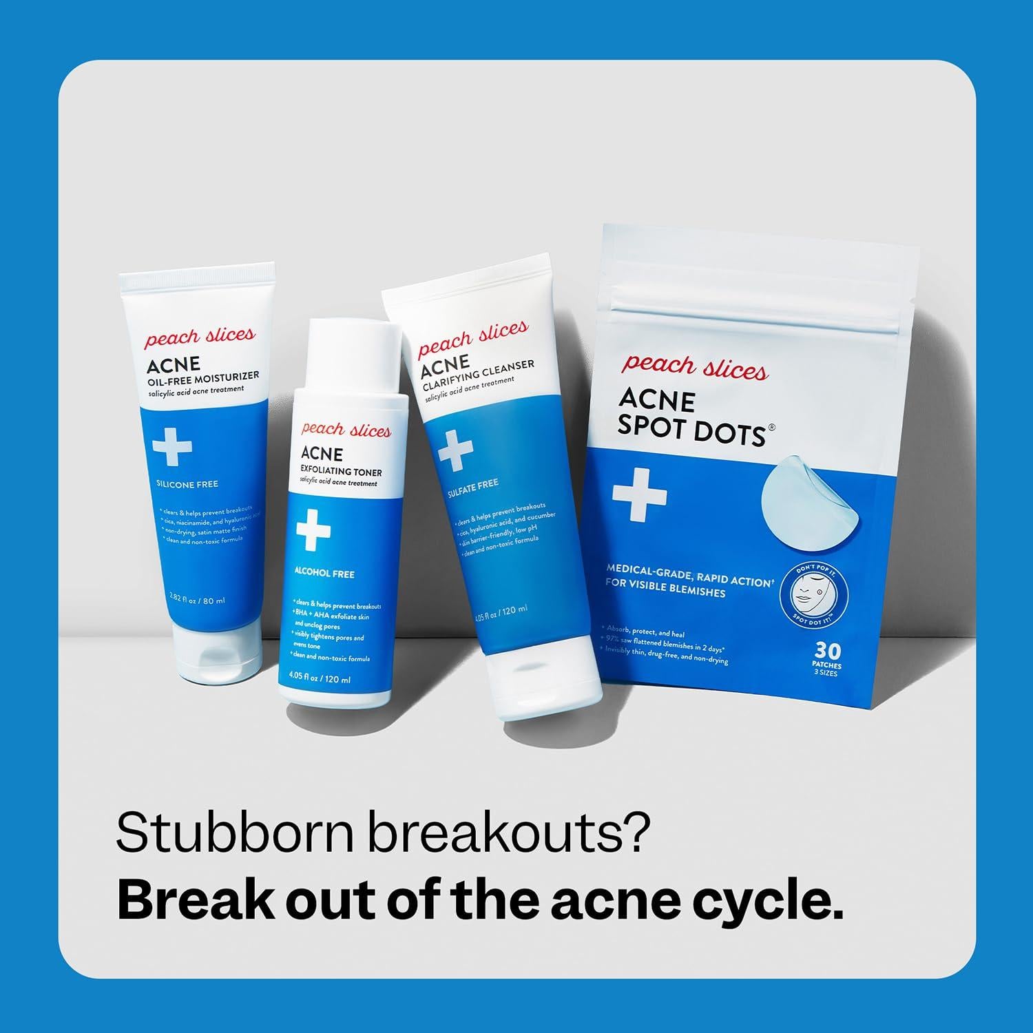 Kit de Cuidado de Piel Peach & Lily - Acné 3 Pasos - Vegano