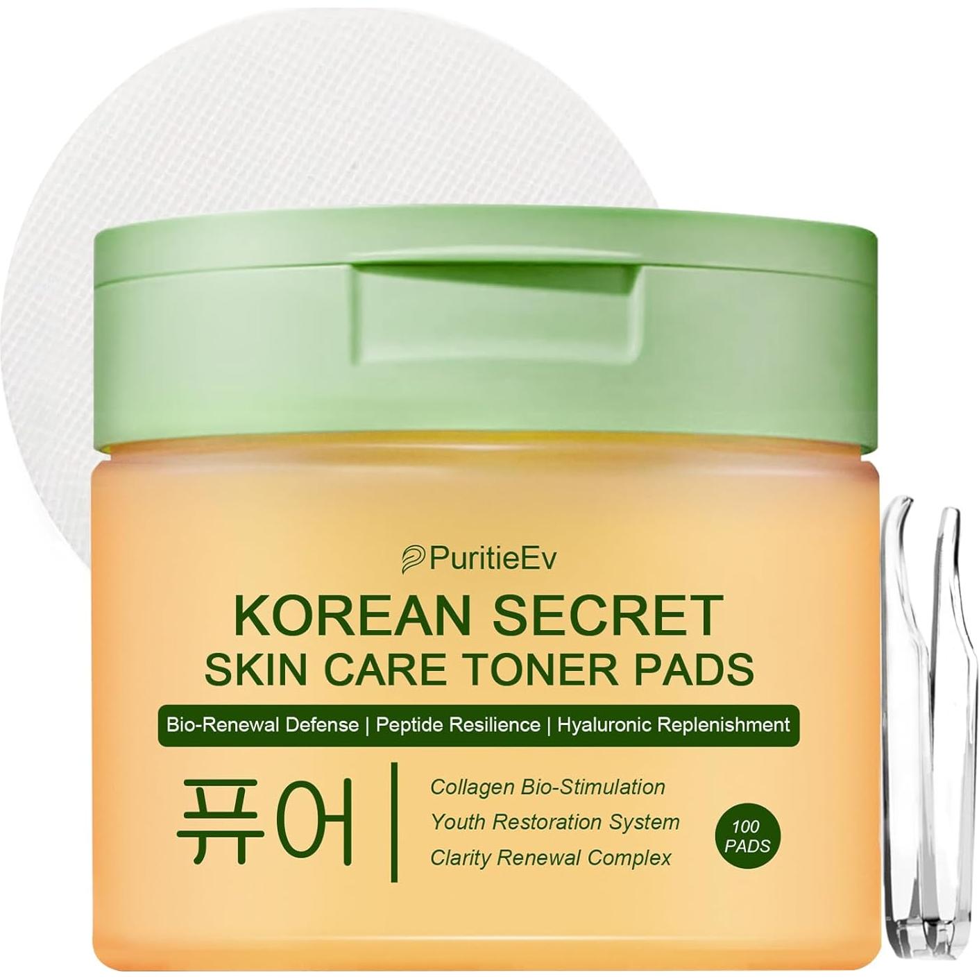 Discos de Tónico Coreano PuritieEv con Mucina de Caracol - 100 Unidades