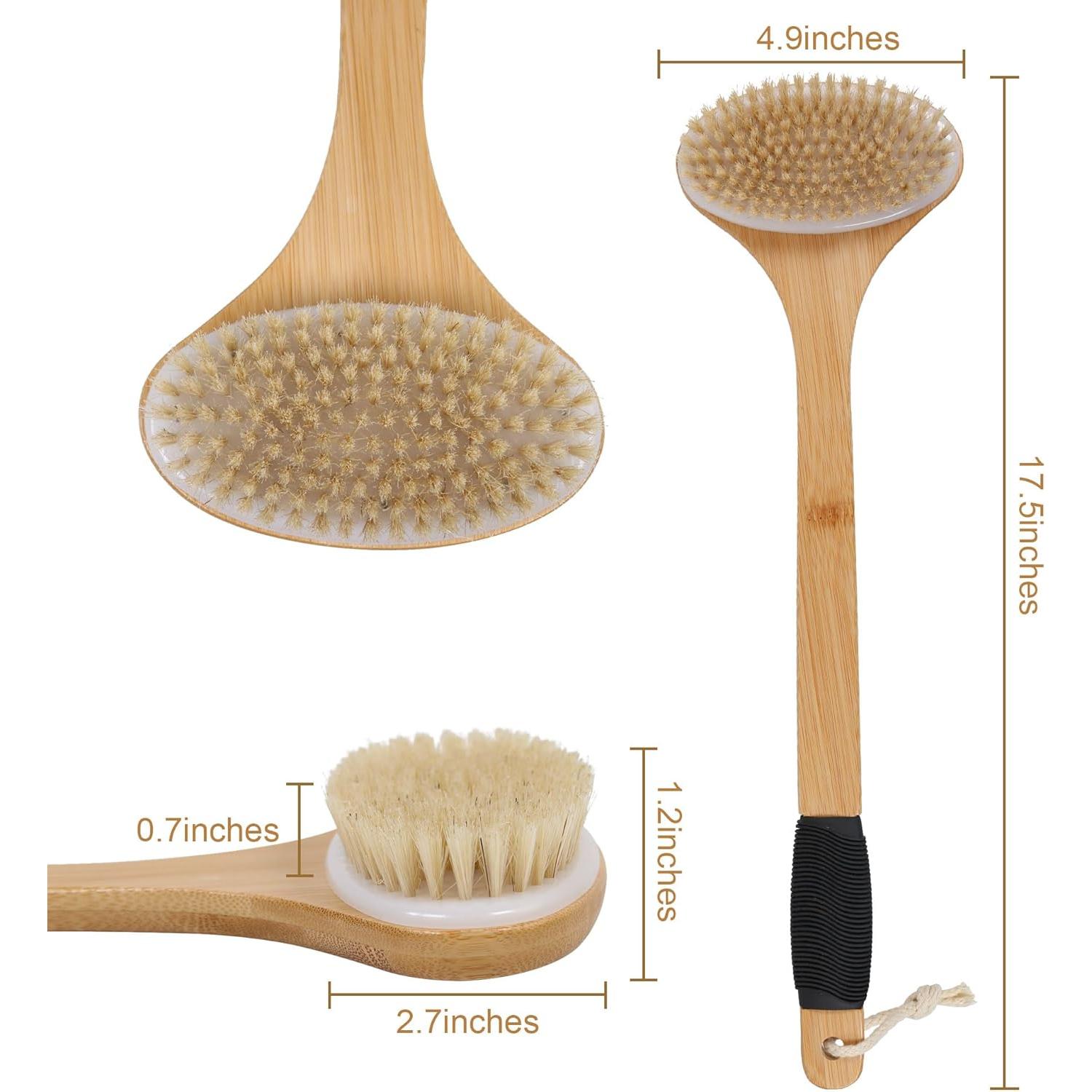 Cepillo de Espalda OWIIZI con Mango de Bambú 112 cm y Cerdas Rígidas