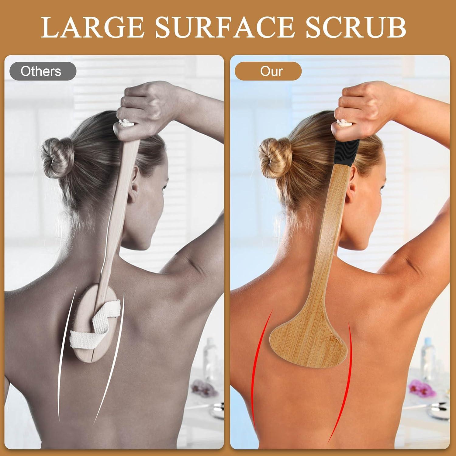 Cepillo de Espalda OWIIZI con Mango de Bambú 112 cm y Cerdas Rígidas