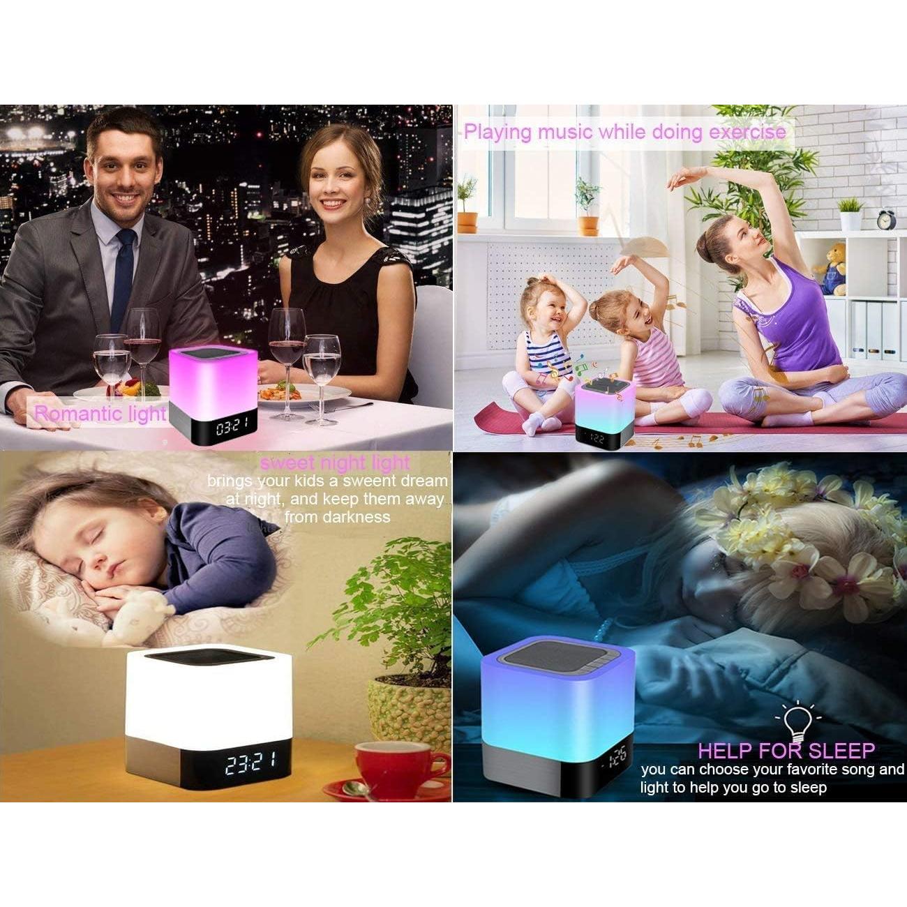 Altavoz Bluetooth Gallstep DY28P con Lámpara LED y Reloj Despertador