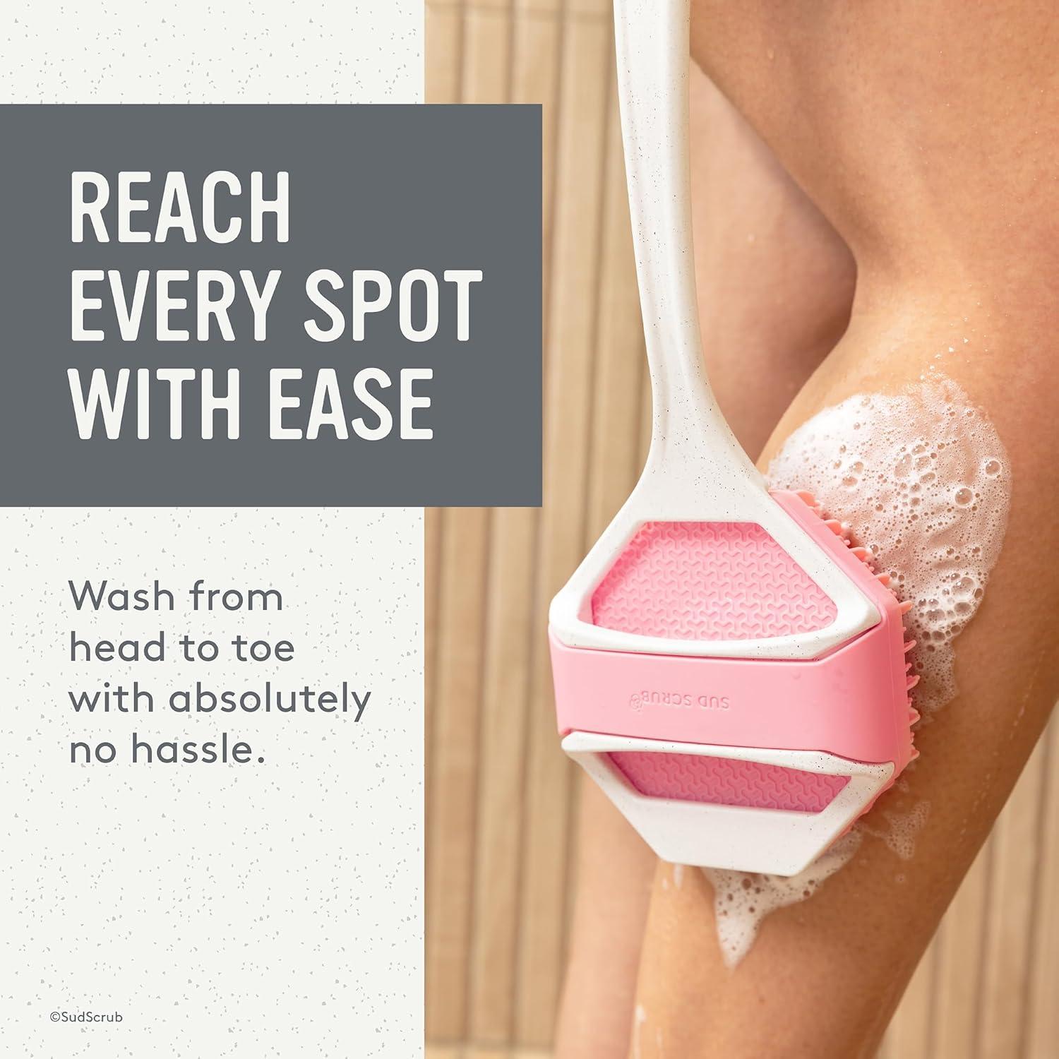 Mango Extensor Sud Scrub para Cepillo de Ducha - Blanco Manchado