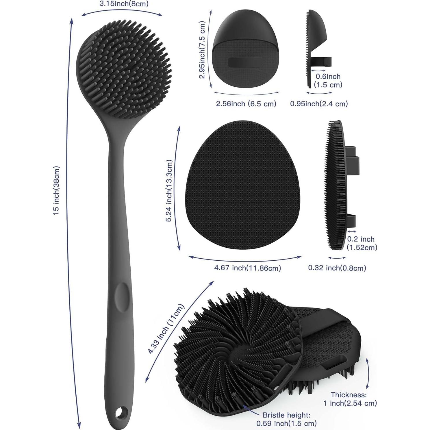 Set de Exfoliadores de Silicona Manmihealth 5 Piezas