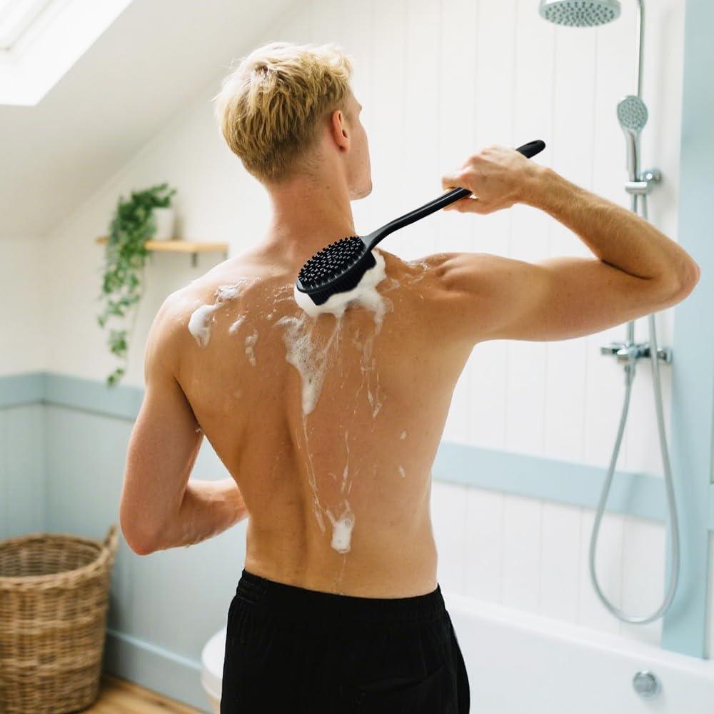 Esponja de Espalda de Silicona OHOO con Mango Largo 38.1 cm