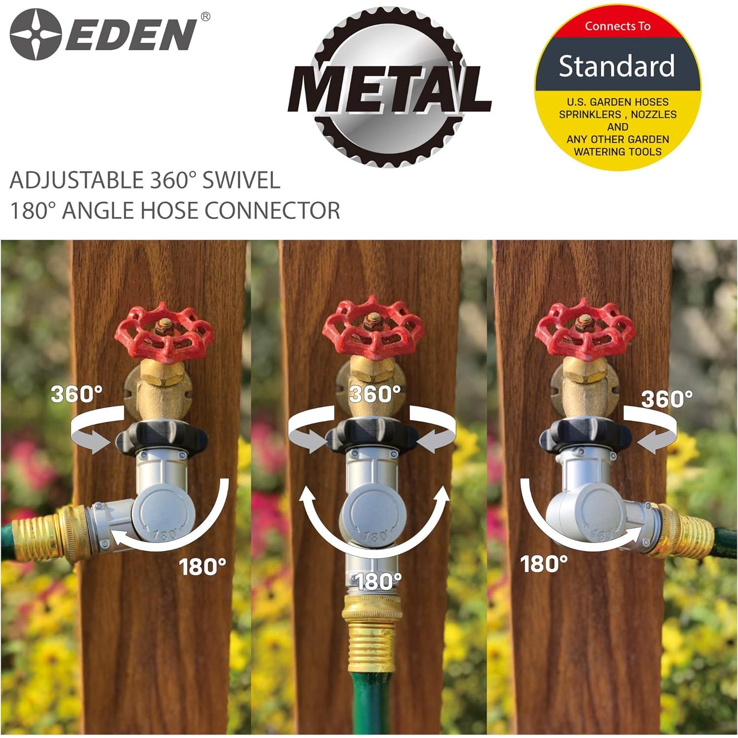 Conector Giratorio de Metal Eden 20051 180° y 360°