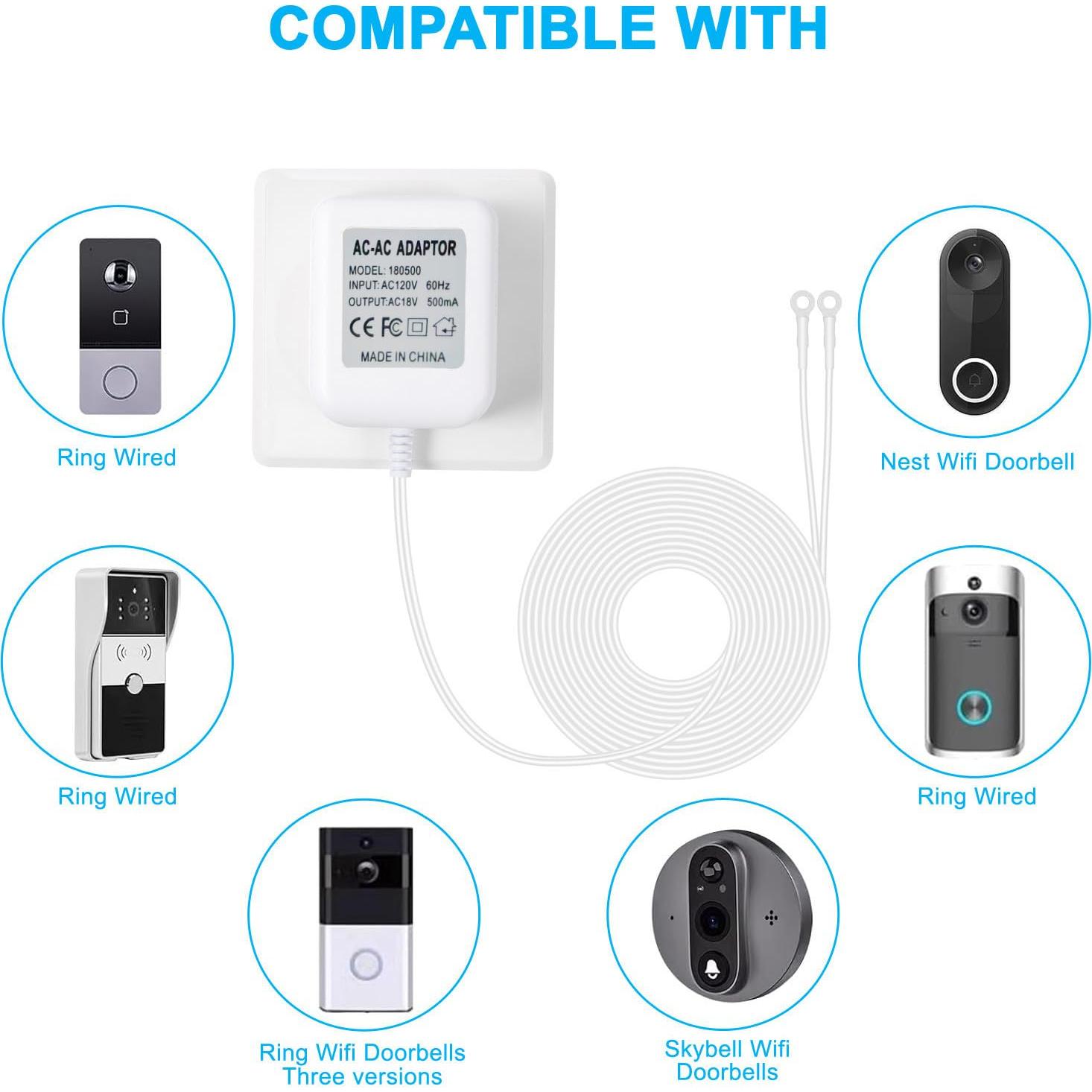 Adaptador de Corriente 18V UPMMUD para Timbres de Video 8m