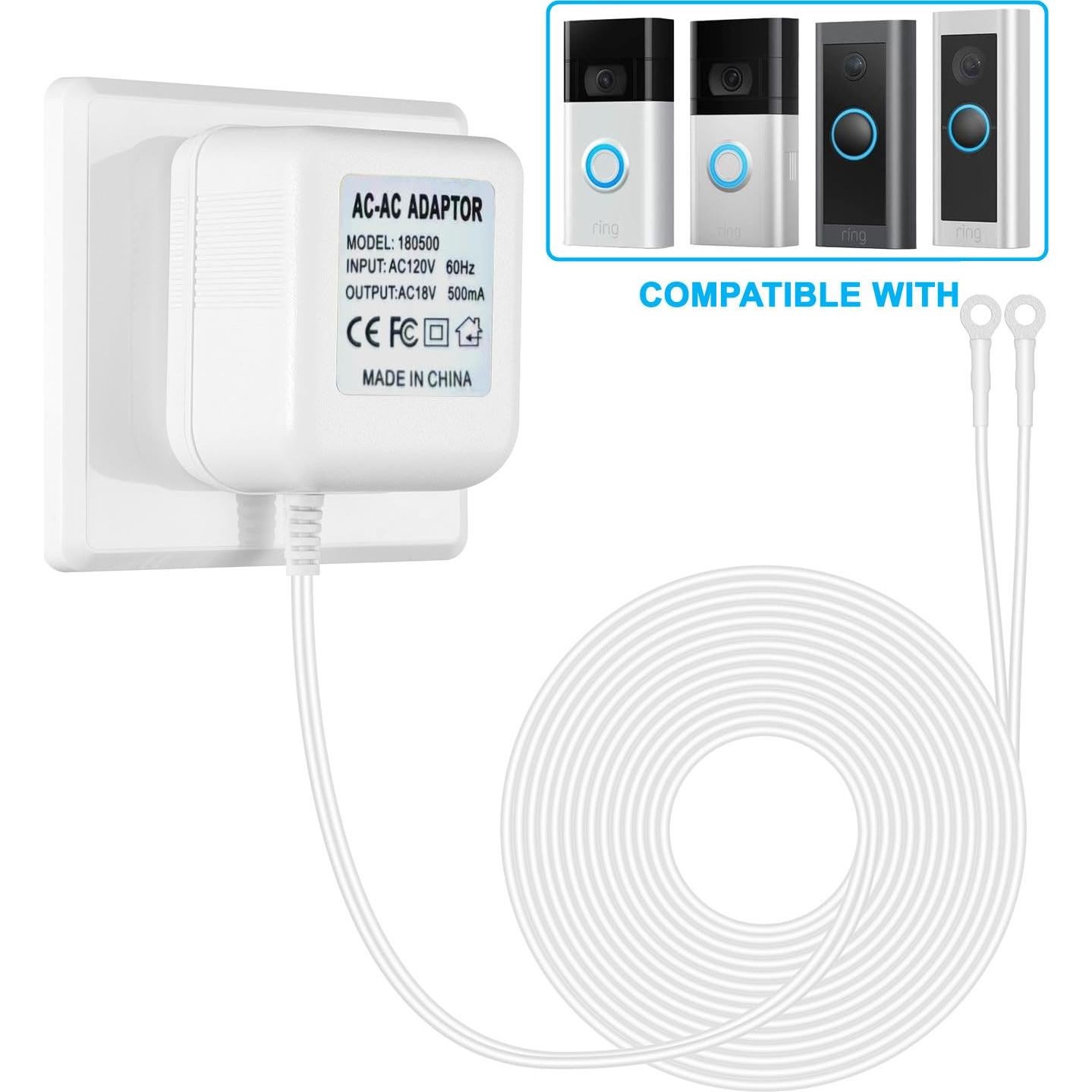 Adaptador de Corriente 18V UPMMUD para Timbres de Video 8m