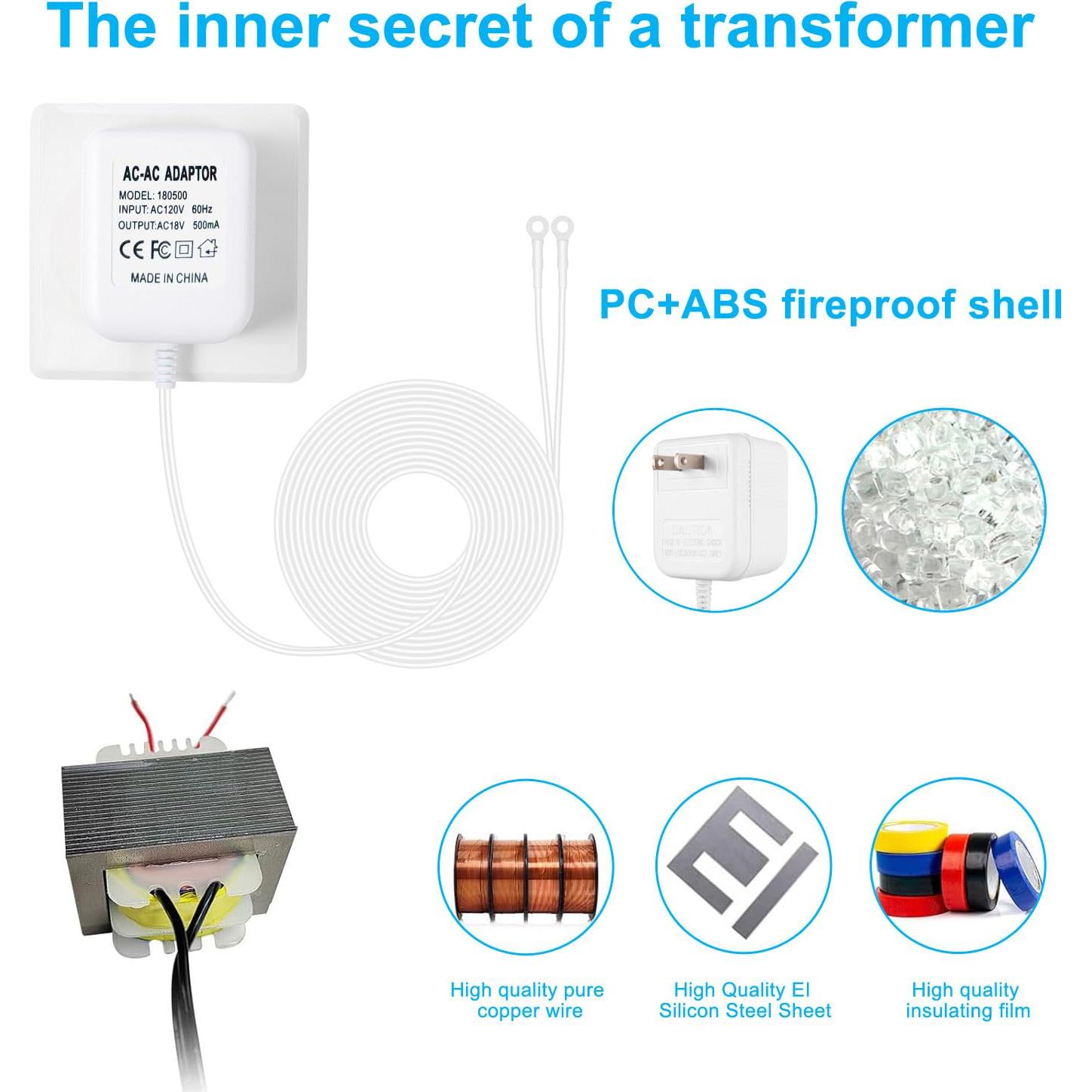 Adaptador de Corriente 18V UPMMUD para Timbres de Video 8m