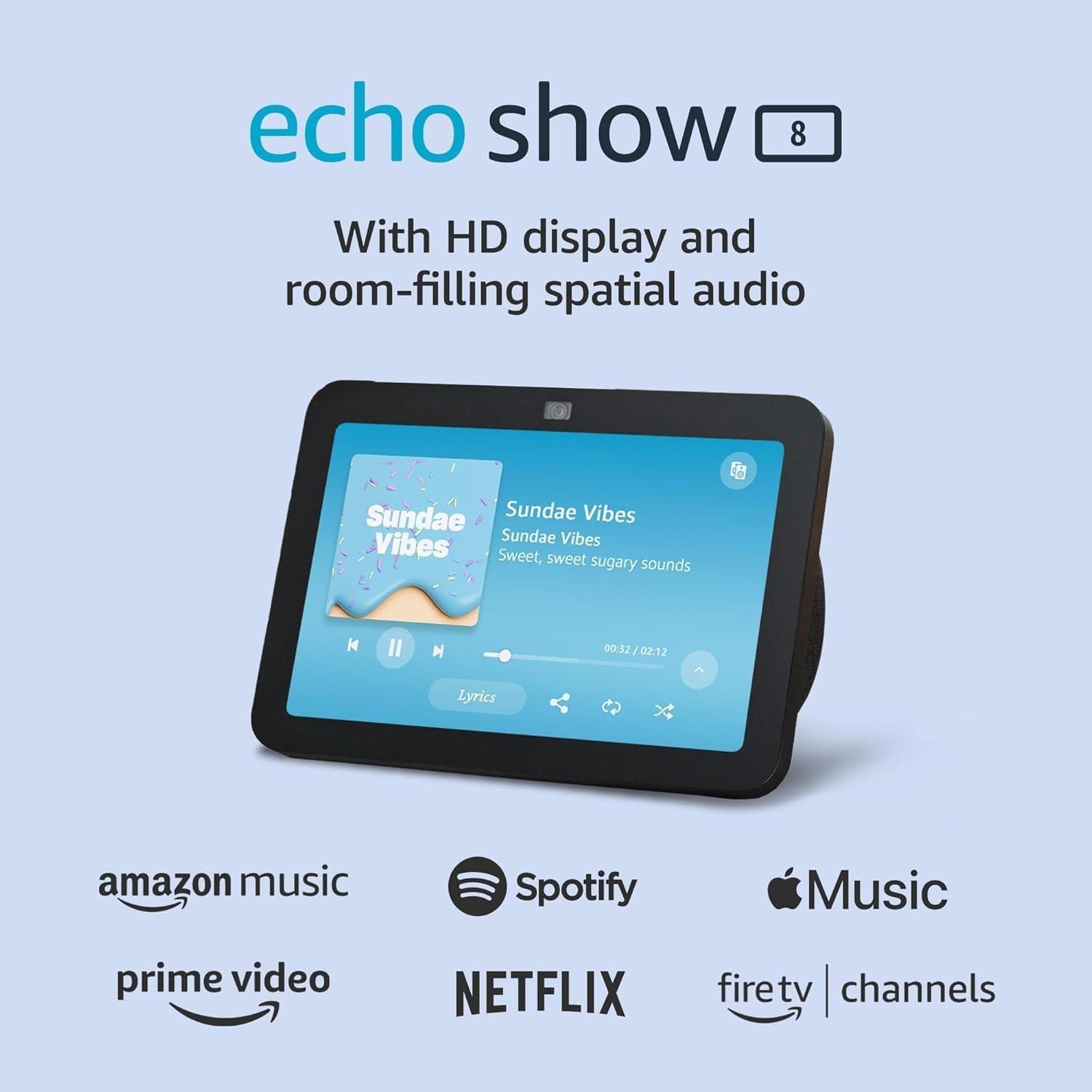 Amazon Echo Show 8 with Ring Battery Doorbell (newest model), with Alexa+ Early Access