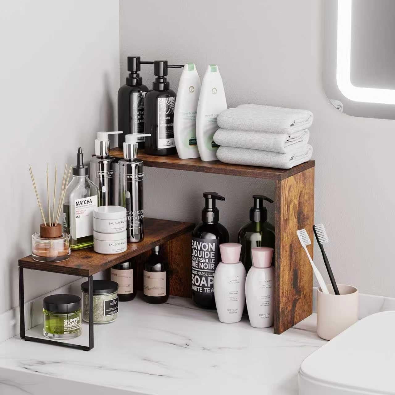 Organizador de Encimera Vfelf, Estante Apilable 2 Niveles 40x15 cm