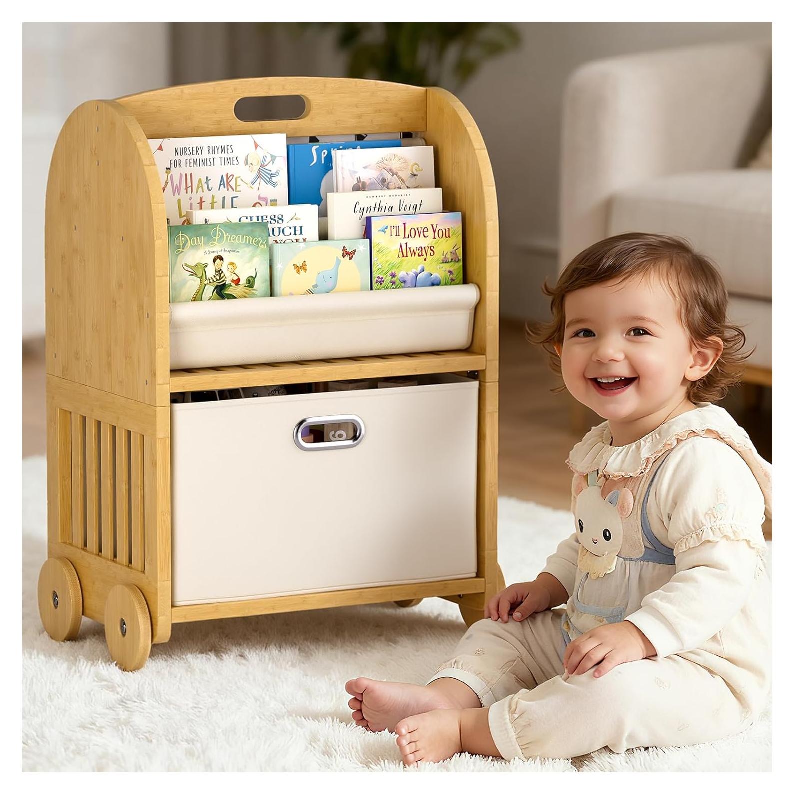 Estantería Montessori EZ2LIVE de Bambú para Niños 3 Niveles