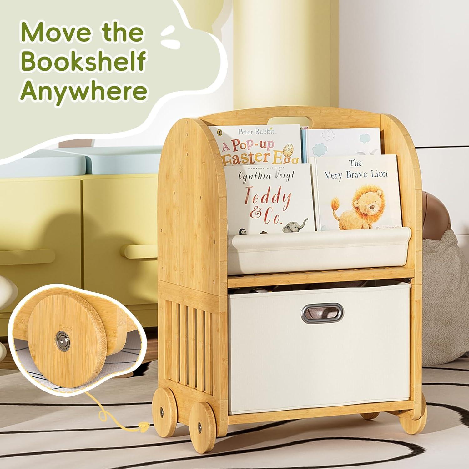 Estantería Montessori EZ2LIVE de Bambú para Niños 3 Niveles