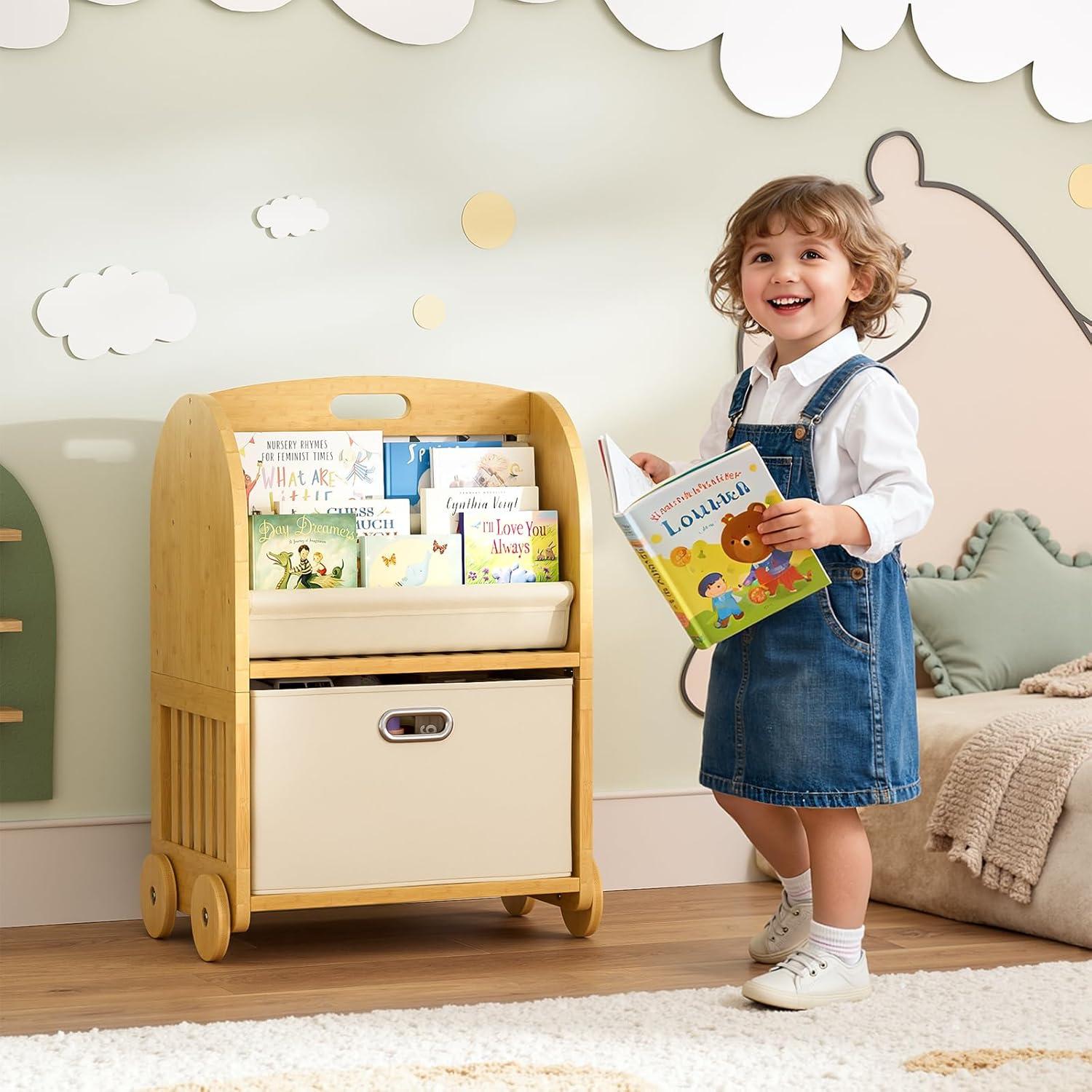 Estantería Montessori EZ2LIVE de Bambú para Niños 3 Niveles