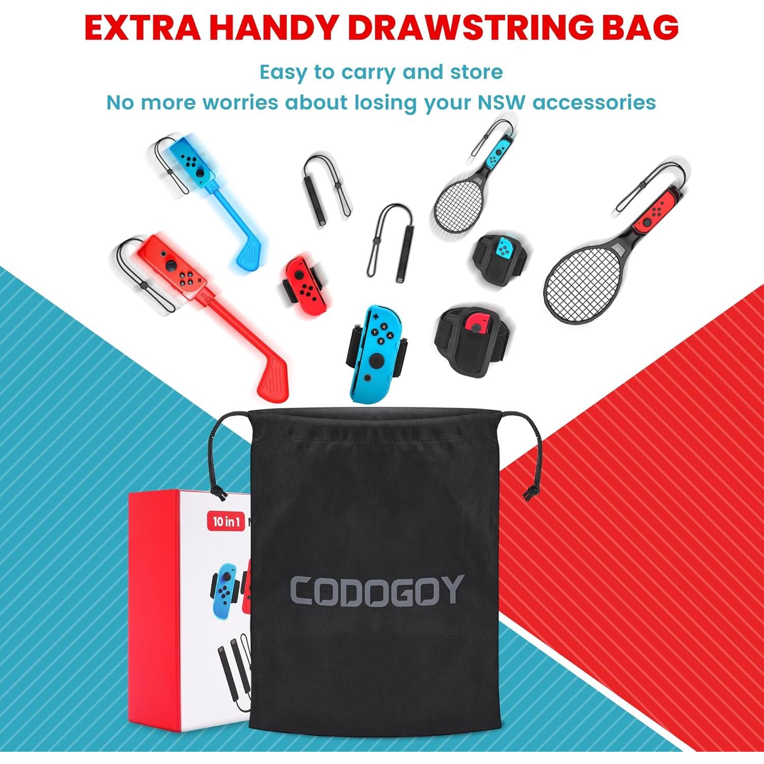 Kit de Accesorios para Deportes CODOGOY 10 en 1 para Switch